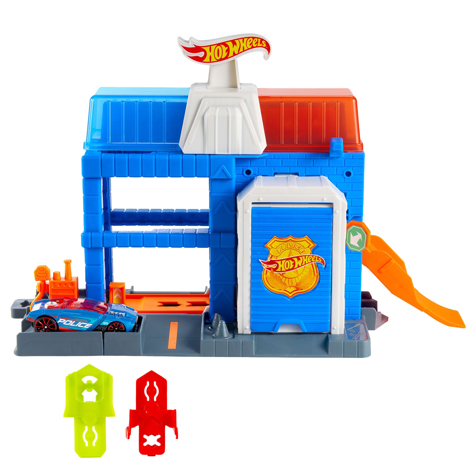 Hot Wheels City Downtown Police Tower Playset & 1:64 Scale Die-Cast Police Toy Car - Image 3