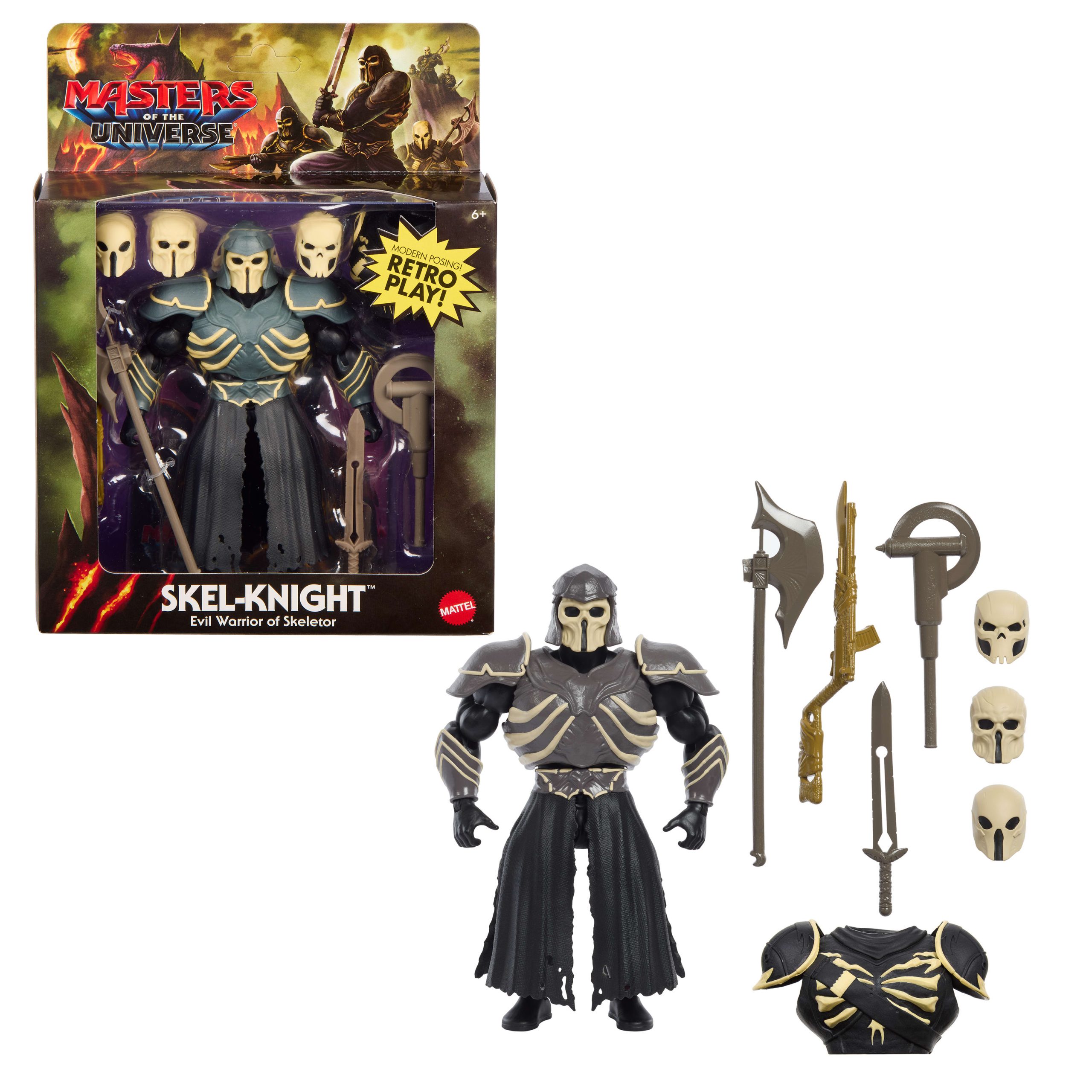 Masters Of The Universe 2026 Movie Origins Deluxe Skel-Knight Action Figure Toy. Skeletor Warrior