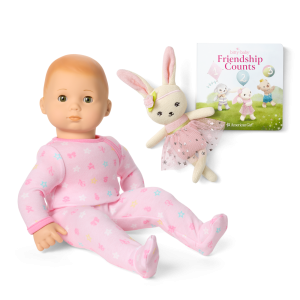 Bitty Baby® Doll #6 in Pastel Pink + Bunny Friend & Board Book