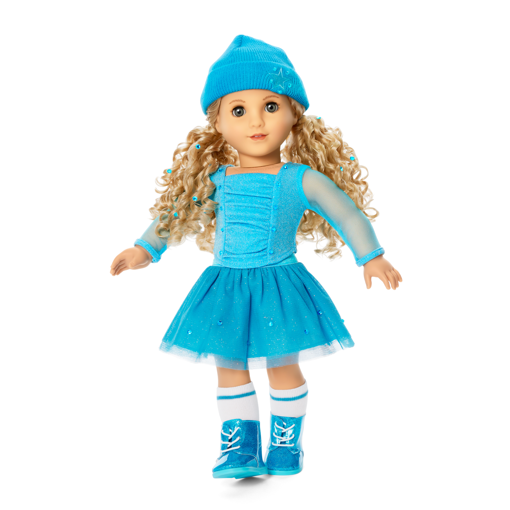 December Blue Brilliance Topaz Outfit for 18-inch Dolls - Image 2