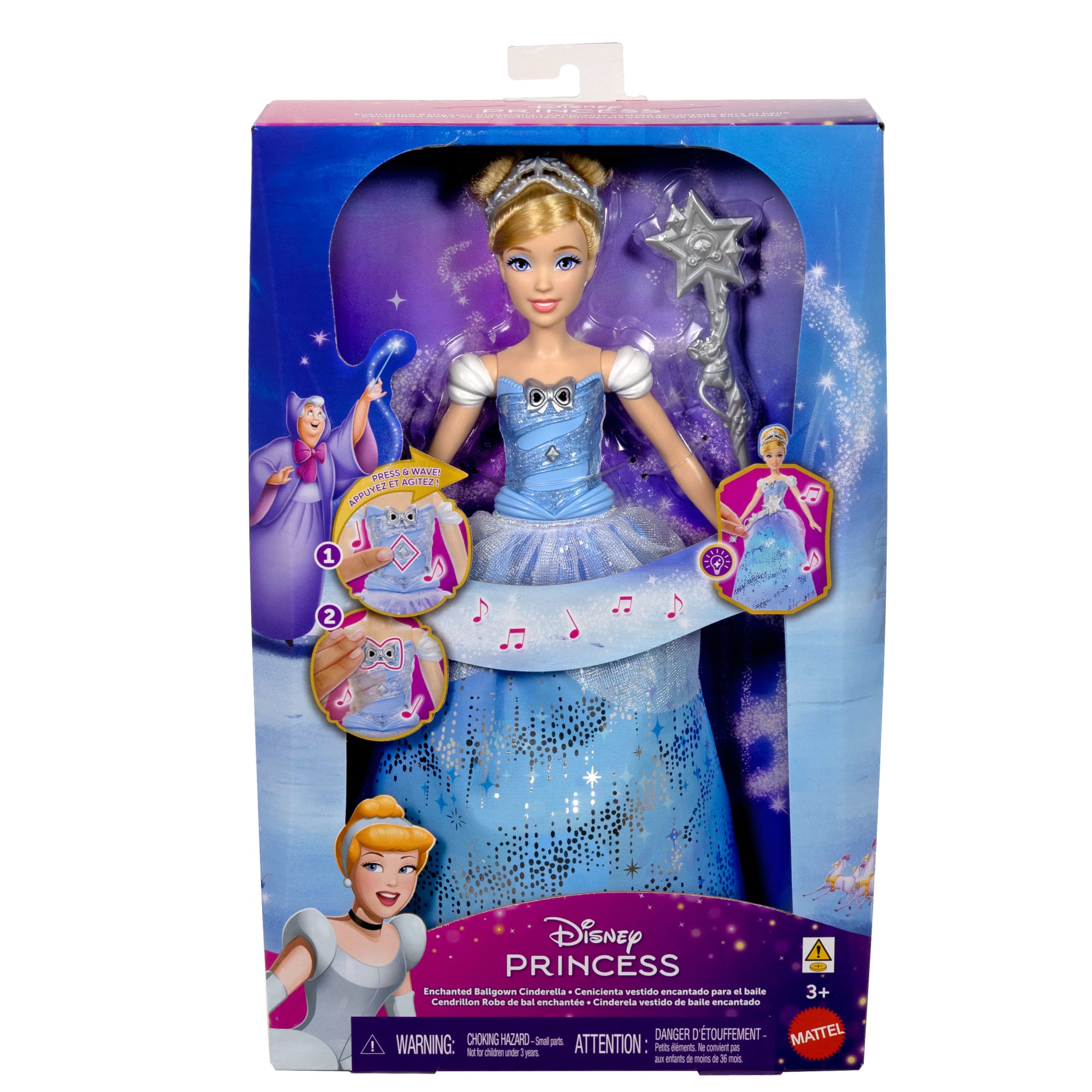 Disney Princess Poupée Cendrillon et Sa Robe enchantée - Image 6