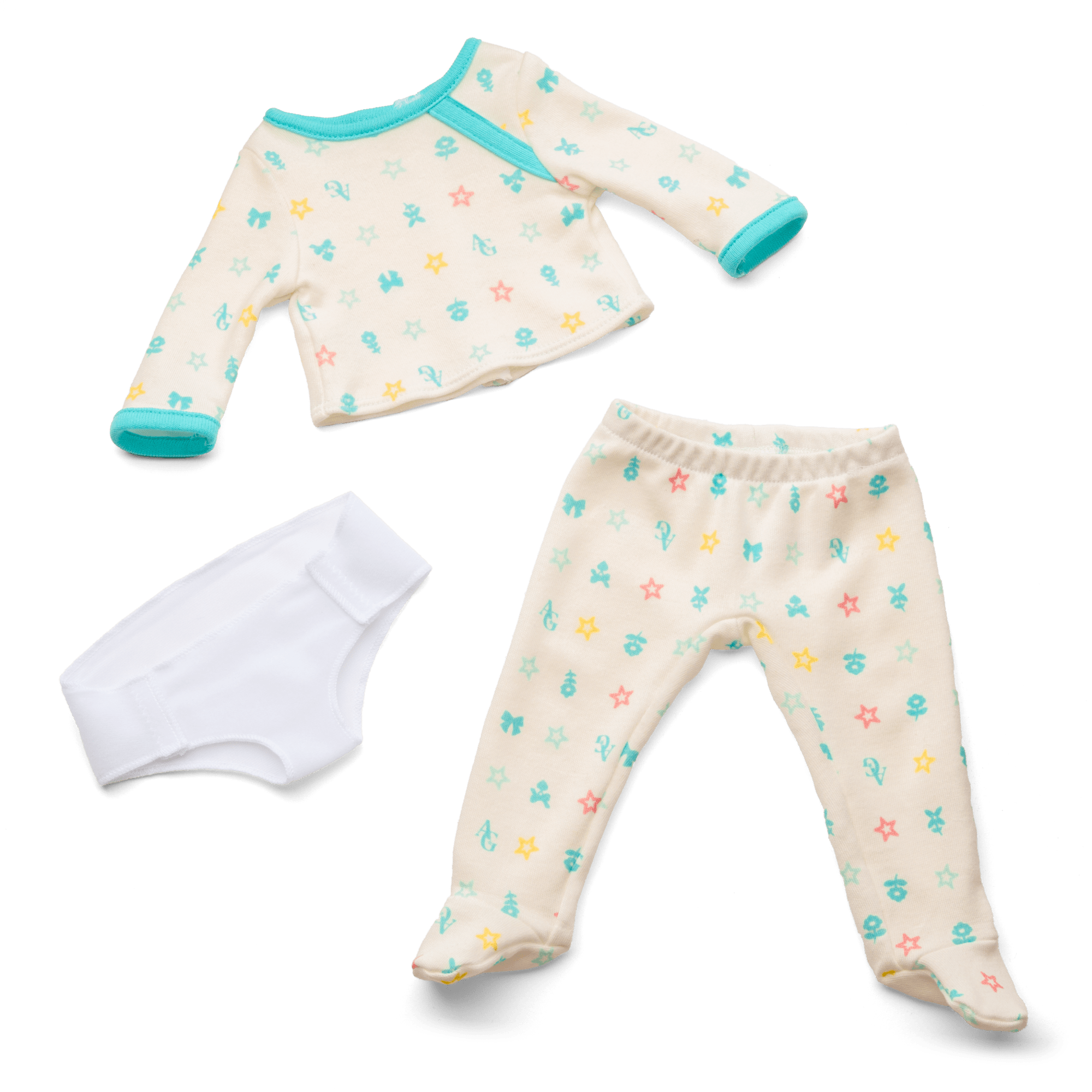 Bitty Baby® Doll #5 with dark-brown hair in Pastel Blue - Image 2