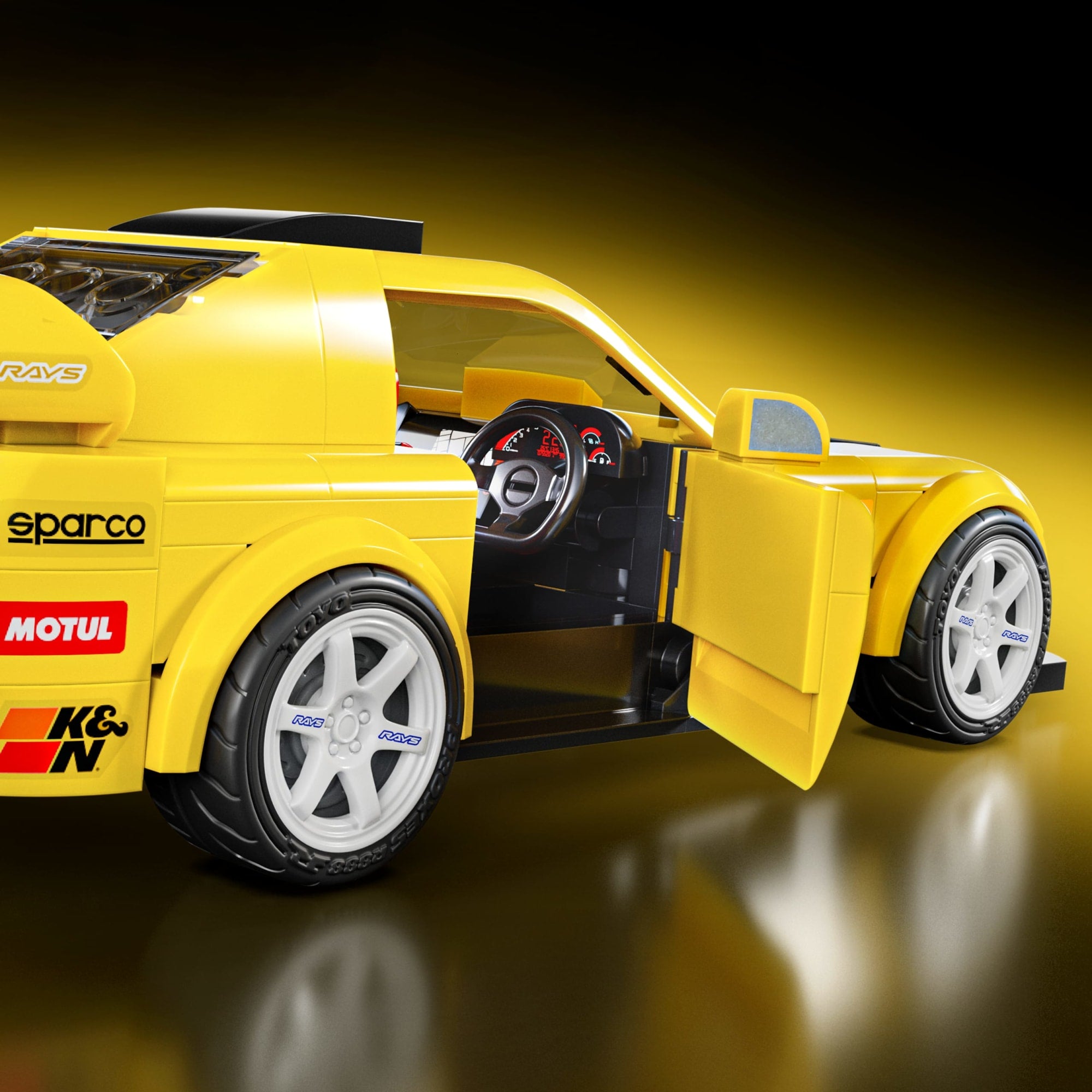 Mattel Brick Shop Hot Wheels Jogo de Construção Speed '07 Honda S2000 - Image 6