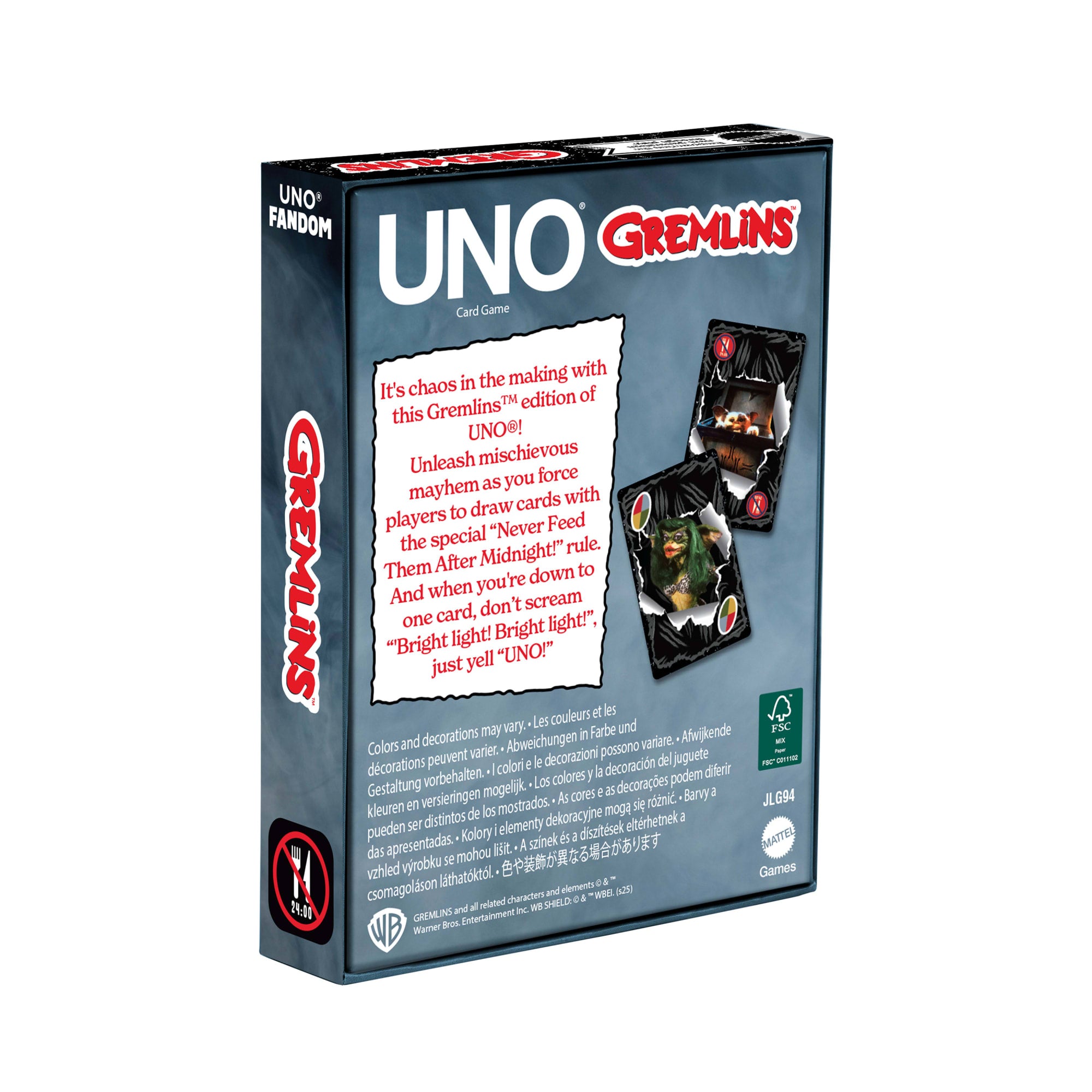 UNO Fandom Gremlins Card Game For Kids. Adults & Families. Travel & Camping For 2-10 Players - Image 4