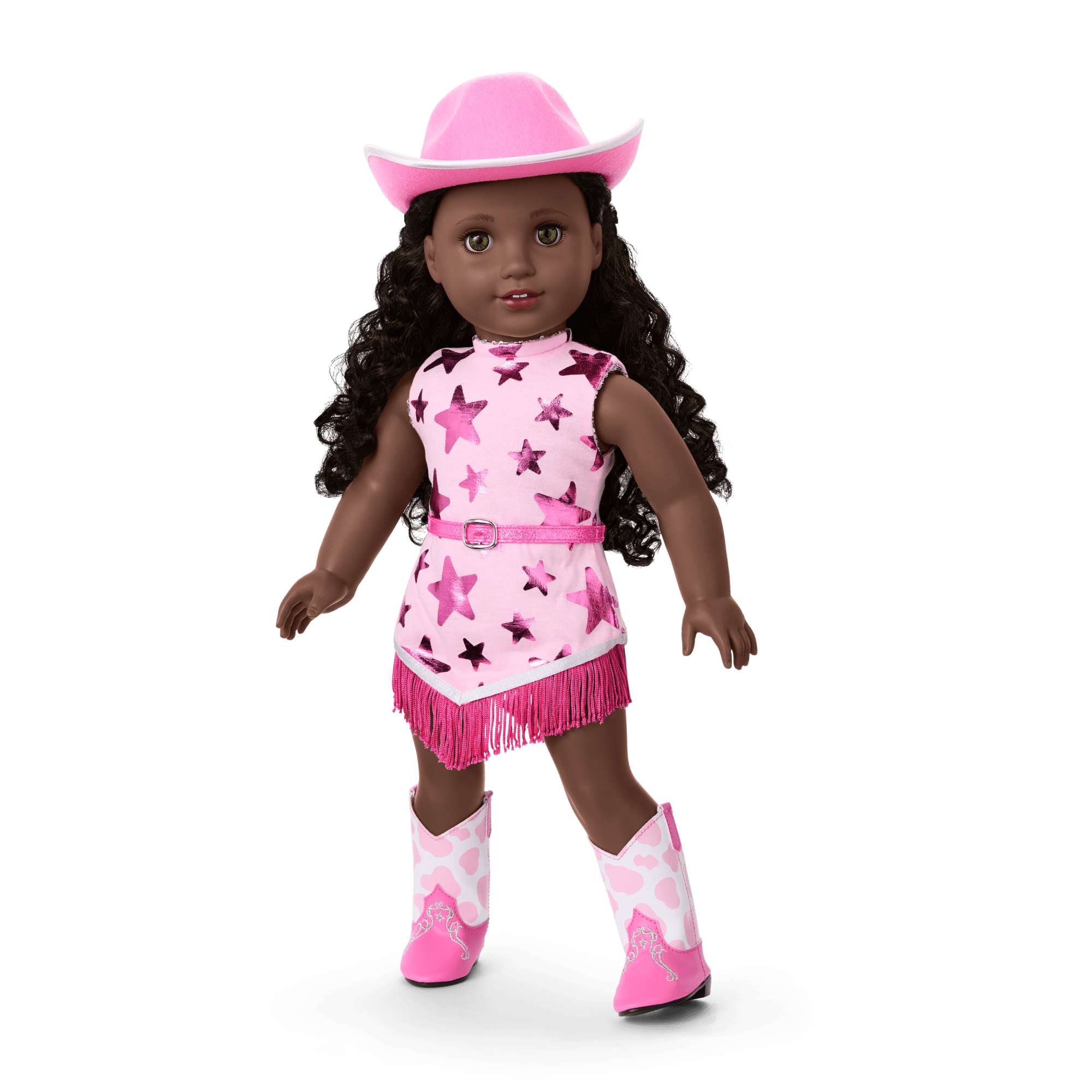 Glam Pink Cowgirl Outfit & Pink Spotted Cow Backpack & Accessory Set Bundle - Image 4