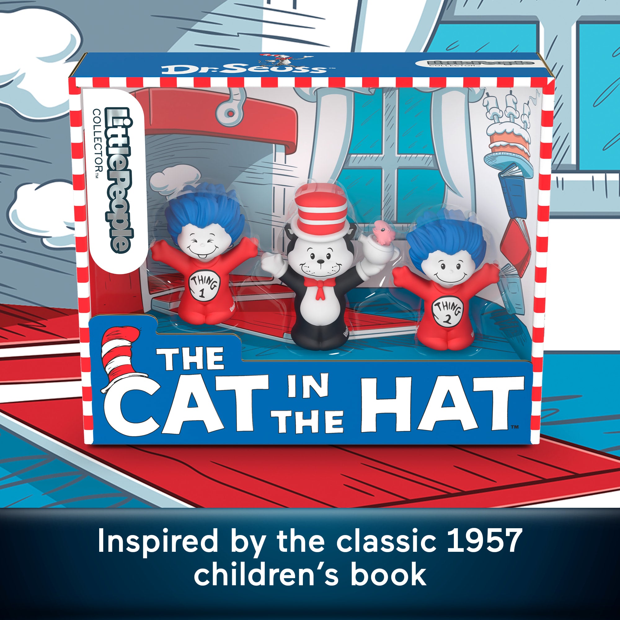 Little People Collector Dr. Seuss The Cat in The Hat Special Edition Set For Fans. 3 Figures - Image 3