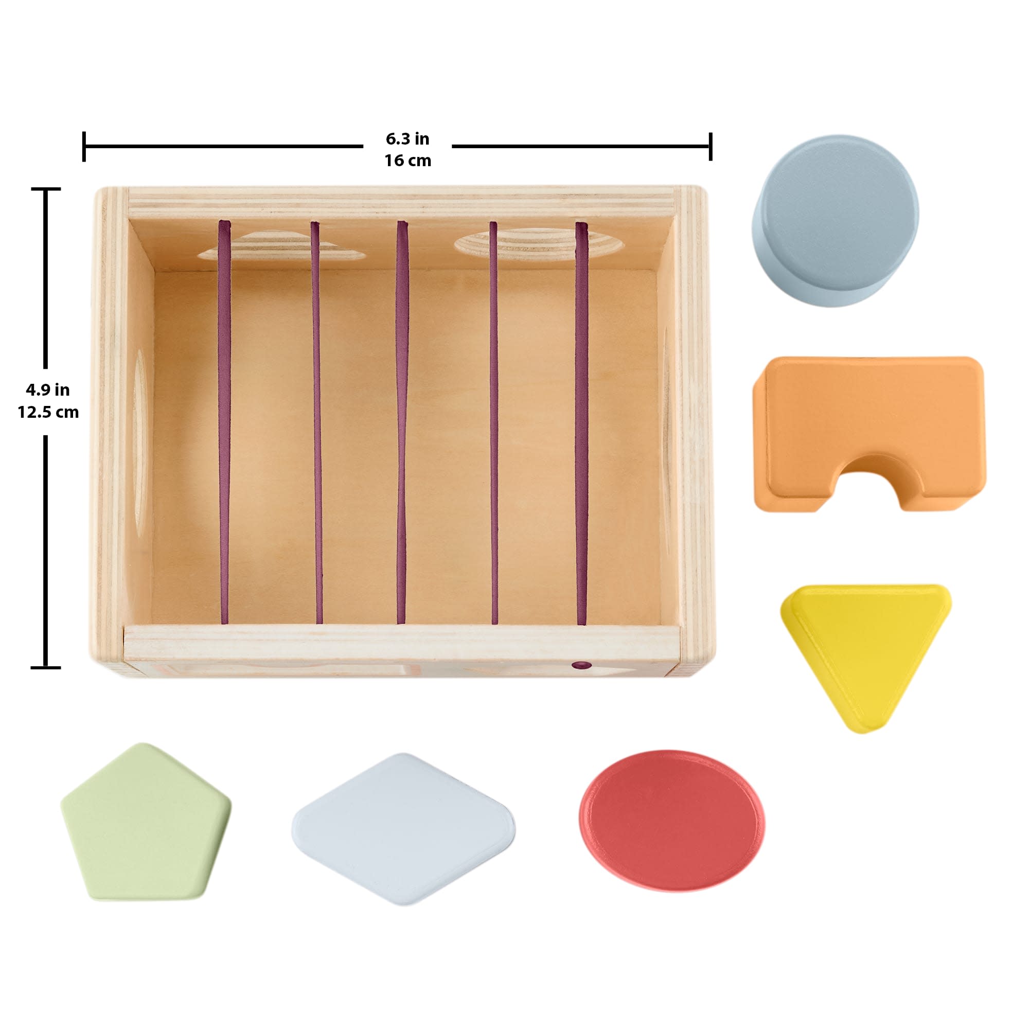 Fisher-Price Wood Flexi Shape Sorter. 7-Piece Wooden Baby & Toddler Activity Toy - Image 6