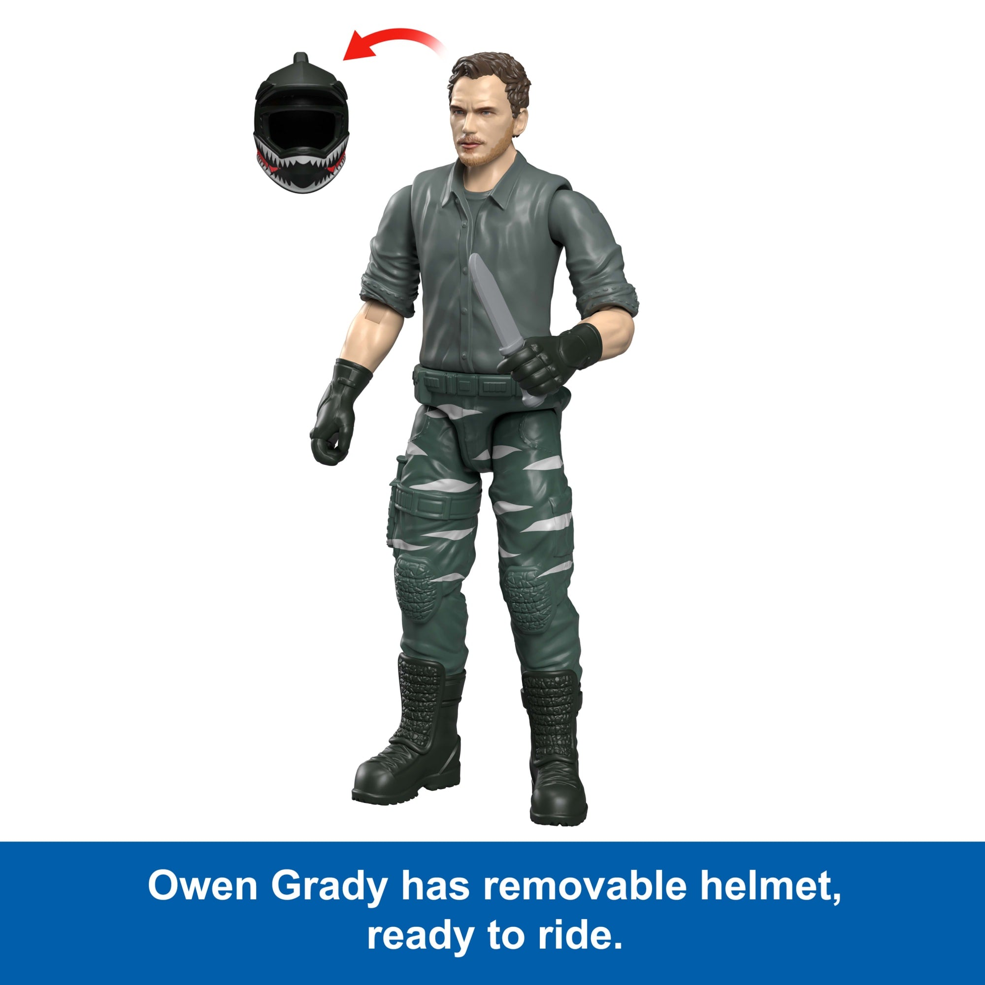Jurassic World Reimagined Motorcycle. Owen Grady & Raptors & Tools Retro Pack. Fallen Kingdom Toy - Image 3