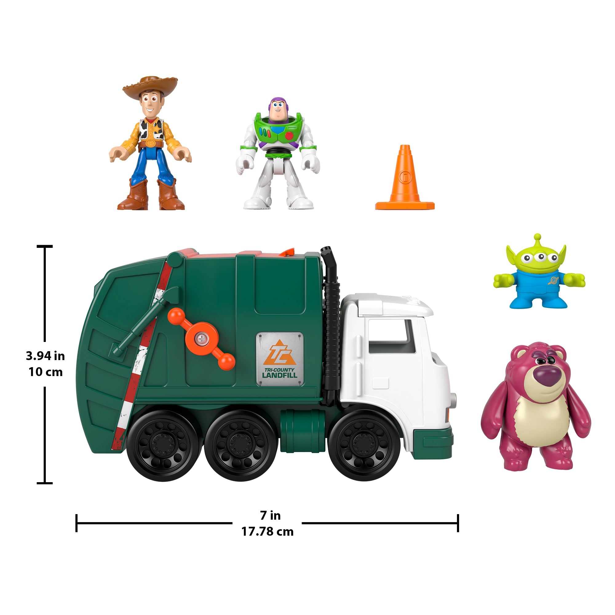 Imaginext Disney And Pixar Toy Story Garbage Truck With 4 Action Figures & Toy Vehicle - Image 6