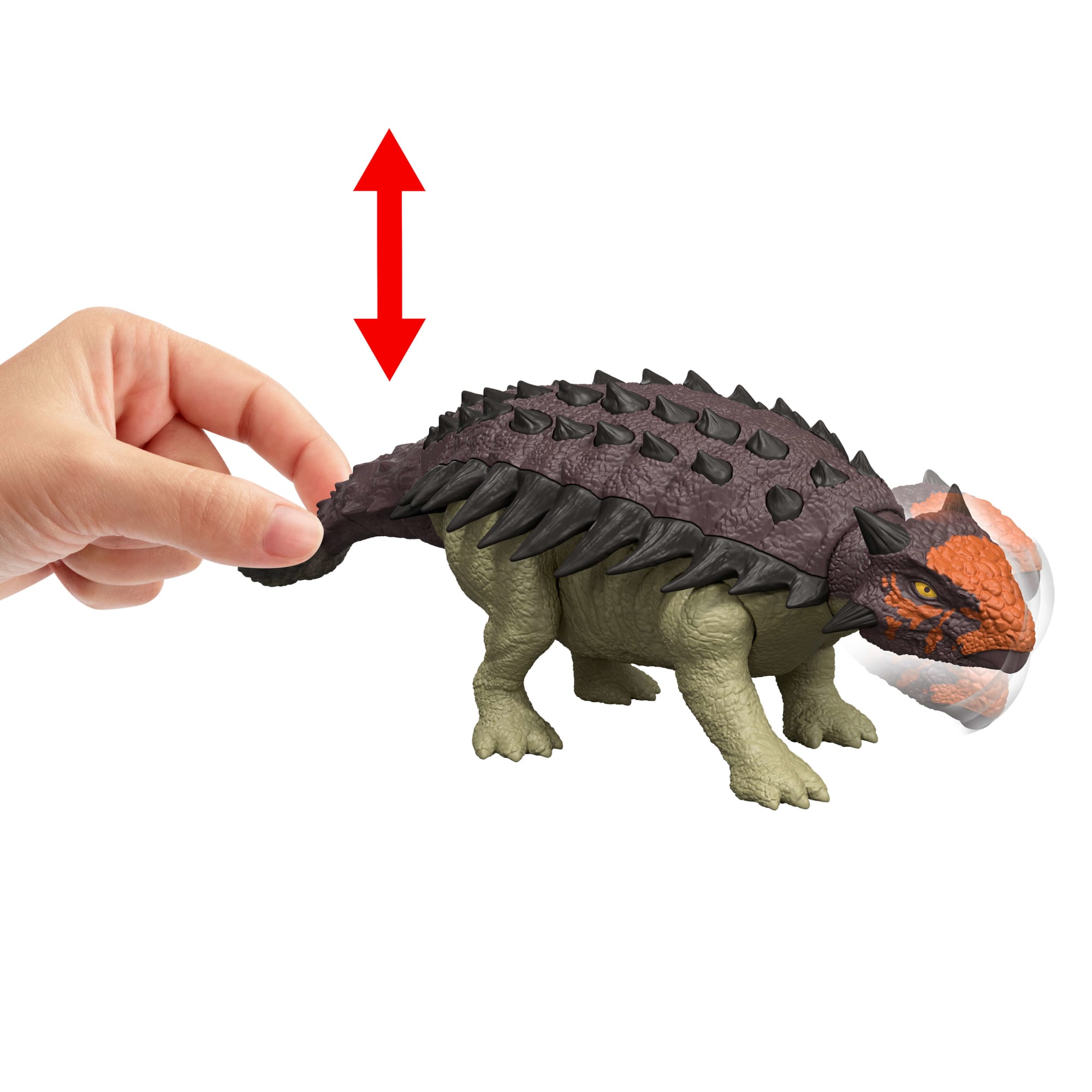 Jurassic World Dinossauro de Brinquedo Rebirth Rugido Selvagem Euoplocephalus - Image 3
