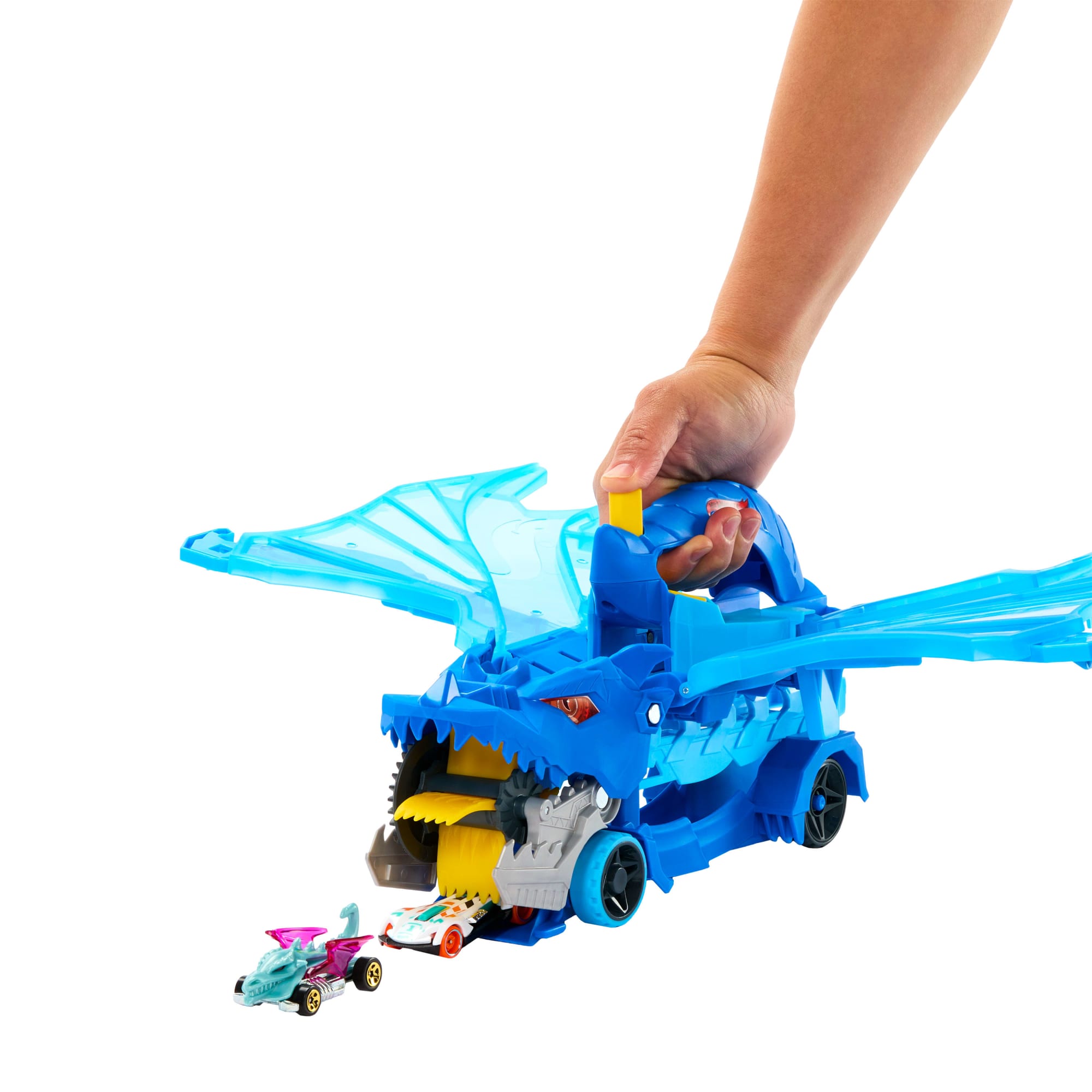 Hot Wheels City Hot Wheels Ultimate Dual Dragon Transporter & 2 1:64 Scale Toy Cars - Image 3