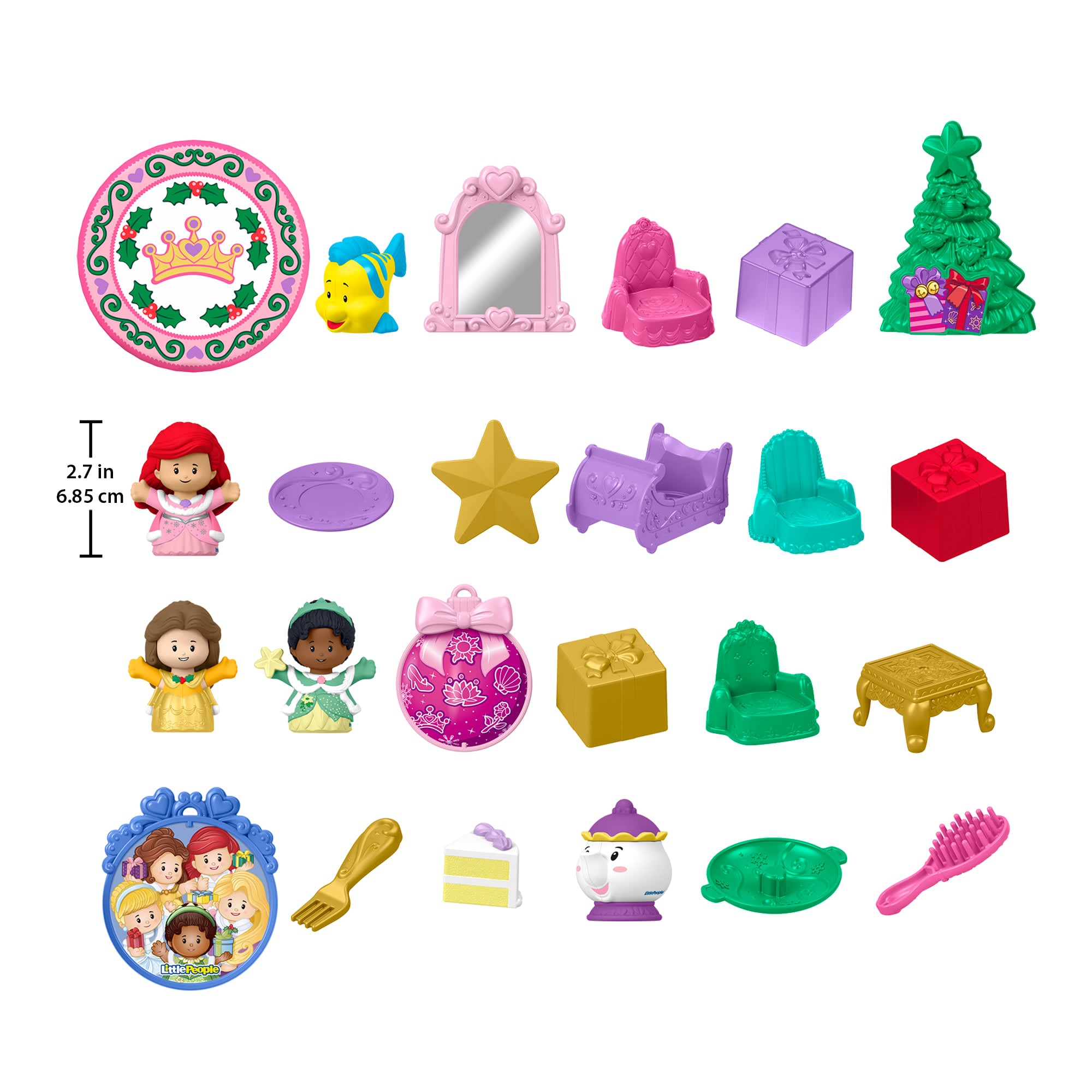 Fisher-Price Little People Disney Princess Advent Calendar For Toddlers & Kids. 24 Toys - Image 6