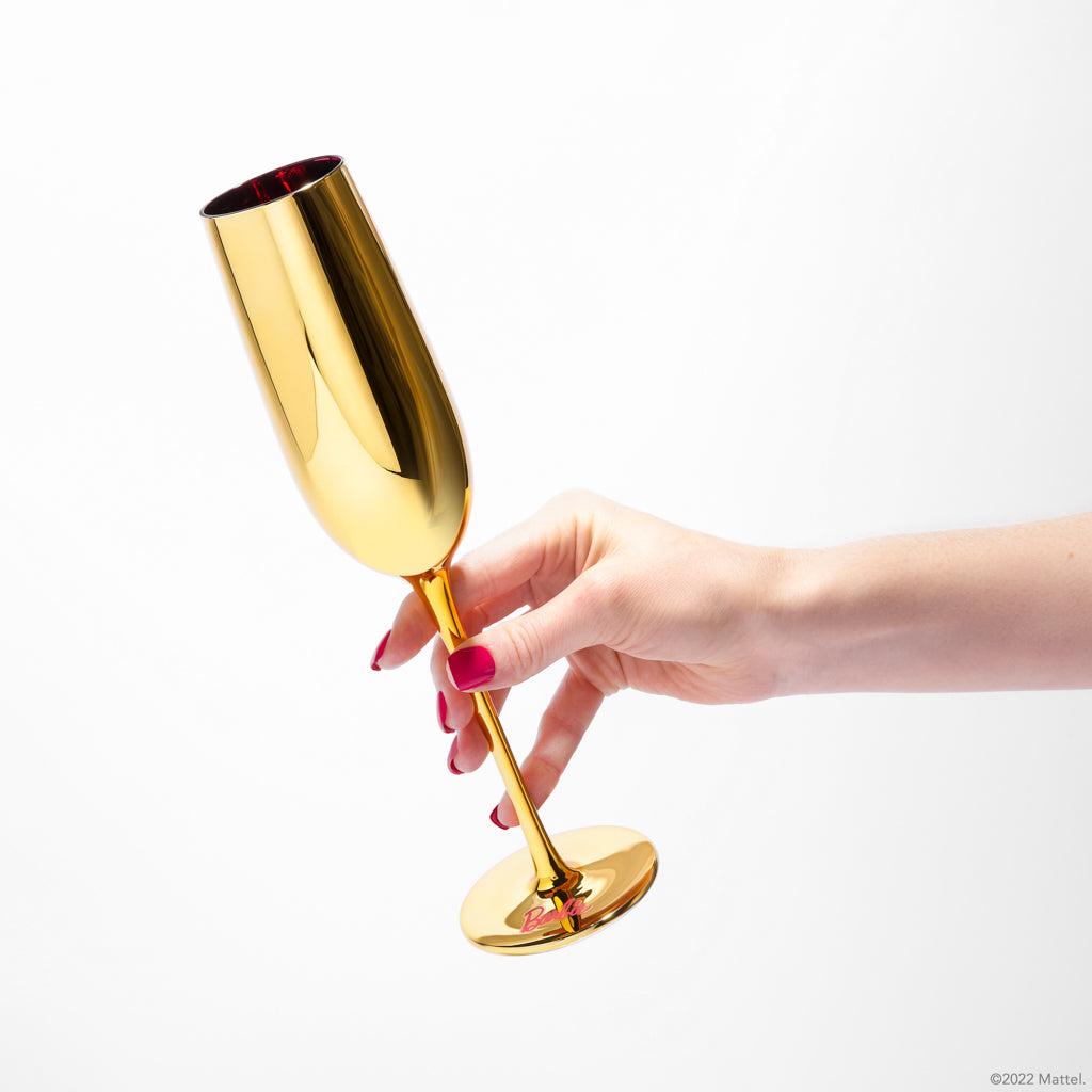 Barbie™ X Dragon Glassware® Dreamhouse™ Champagne Flutes - Image 3