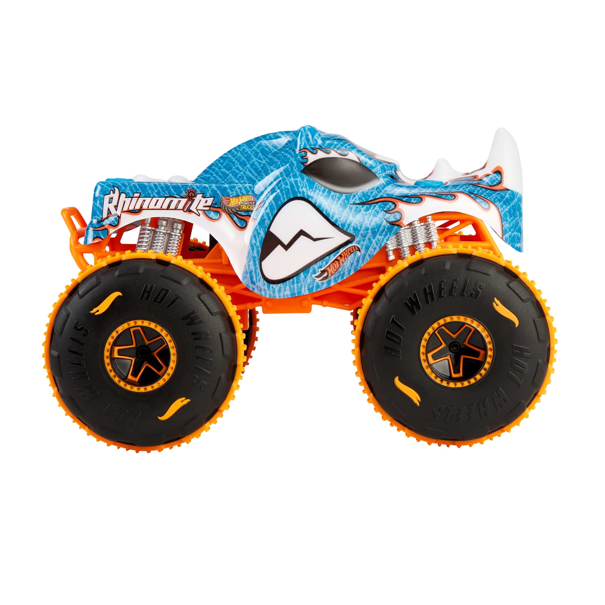 Hot Wheel RC Monster Trucks Rhinomite in 1:24 Scale. Battery-Powered Remote-Control Toy Truck - Image 5