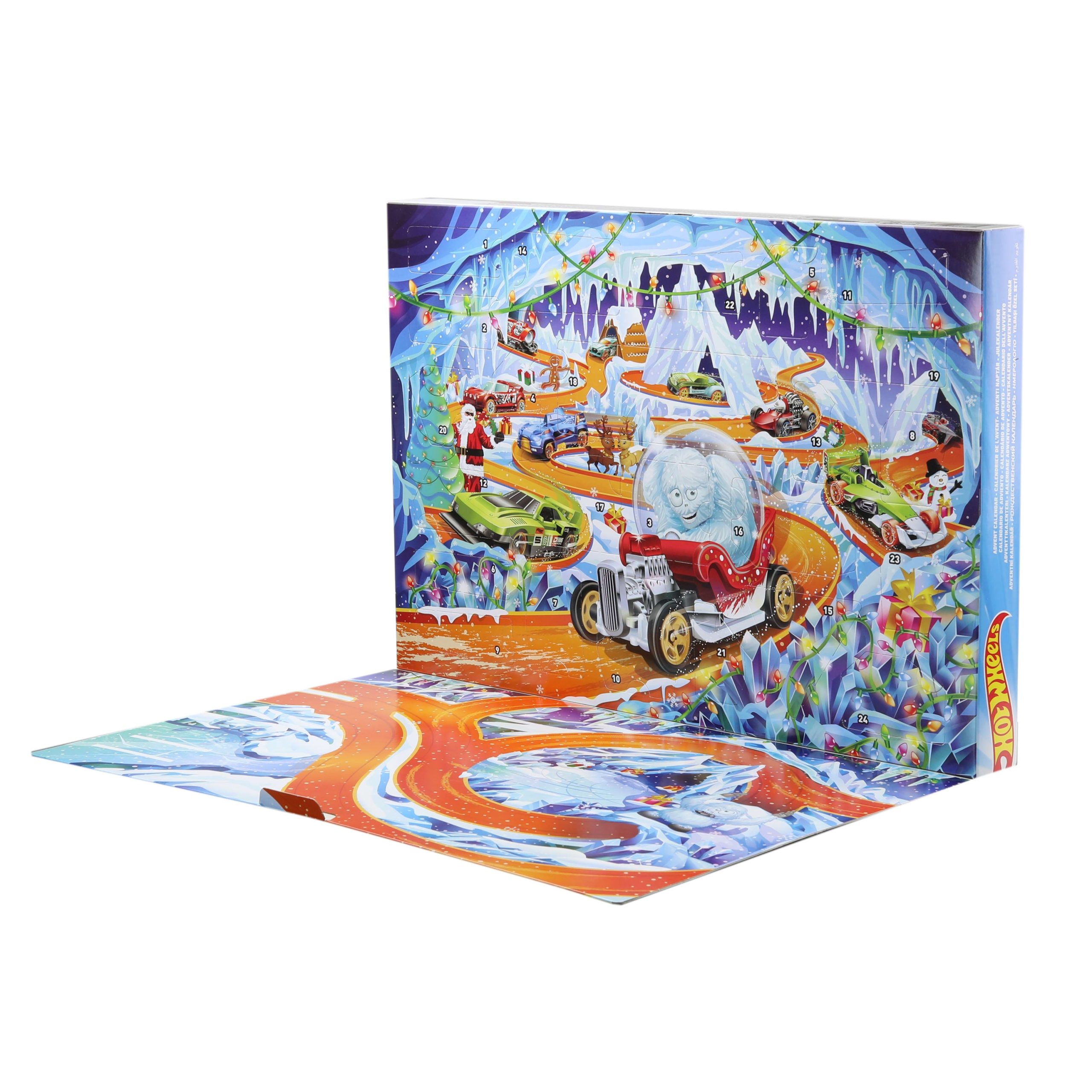 Hot Wheels 2026 Advent Calendar. 10 Toy Vehicles in 1:64 Scale. 14 Accessories & 10 Ornament Clips - Image 3