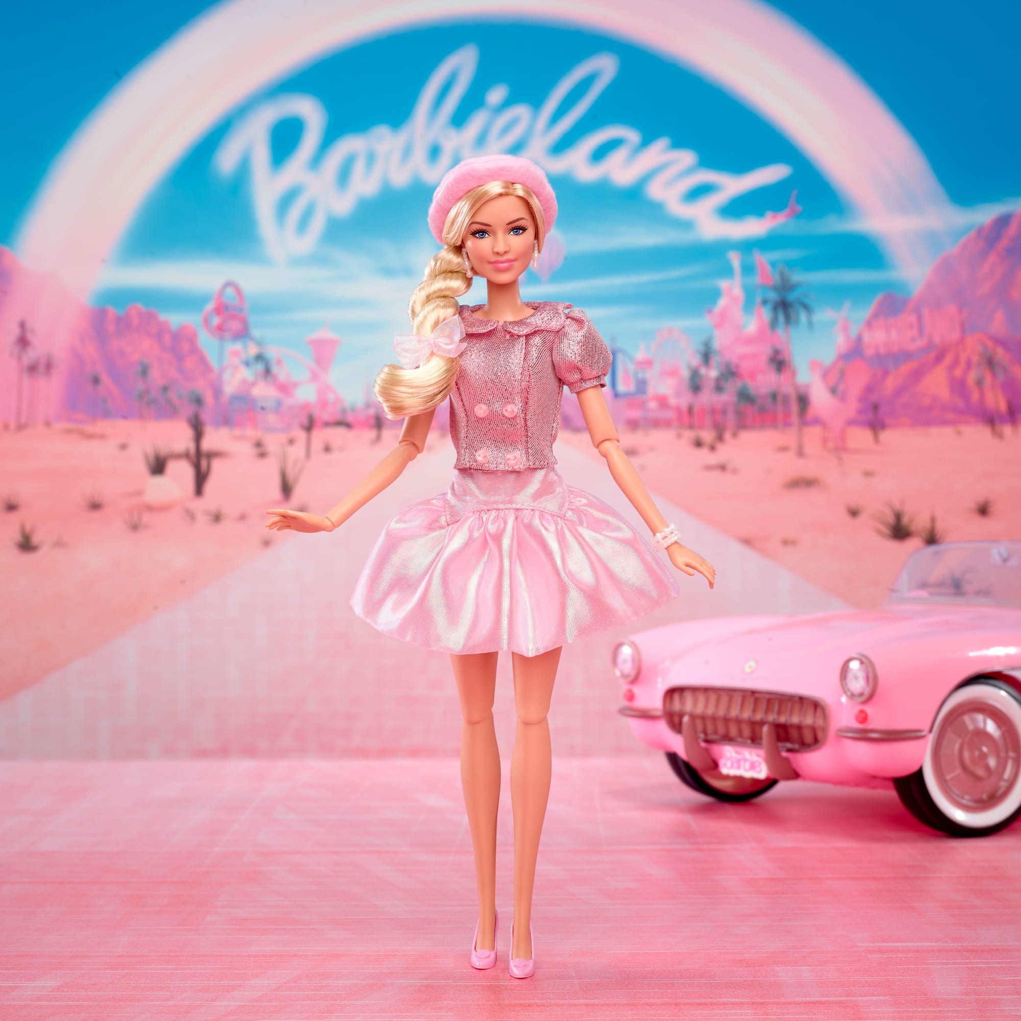 Barbie The Movie Doll. Margot Robbie As Barbie. Collectible Doll Wearing Pink Blouse & Skirt Set - Image 2