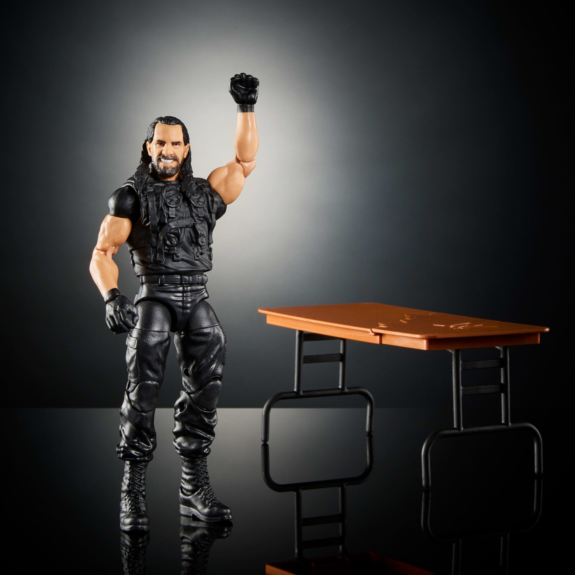 WWE Figura de Acción Elite Seth Rollins negro - Image 4