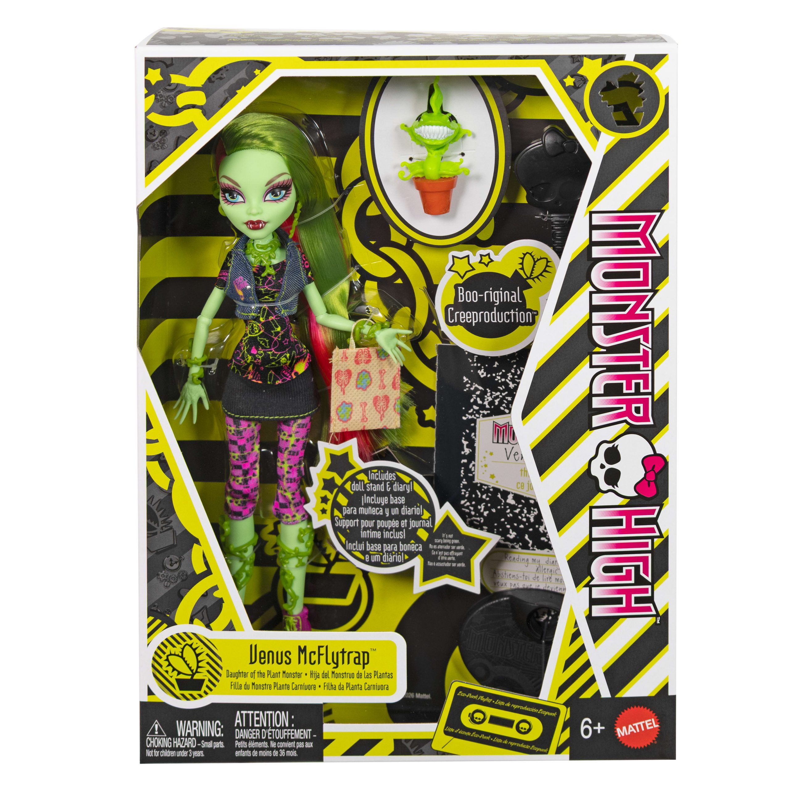 Monster High Boo-Riginal Creeproduction Venus Mcflytrap Doll With Diary. Doll Stand And Pet - Image 6