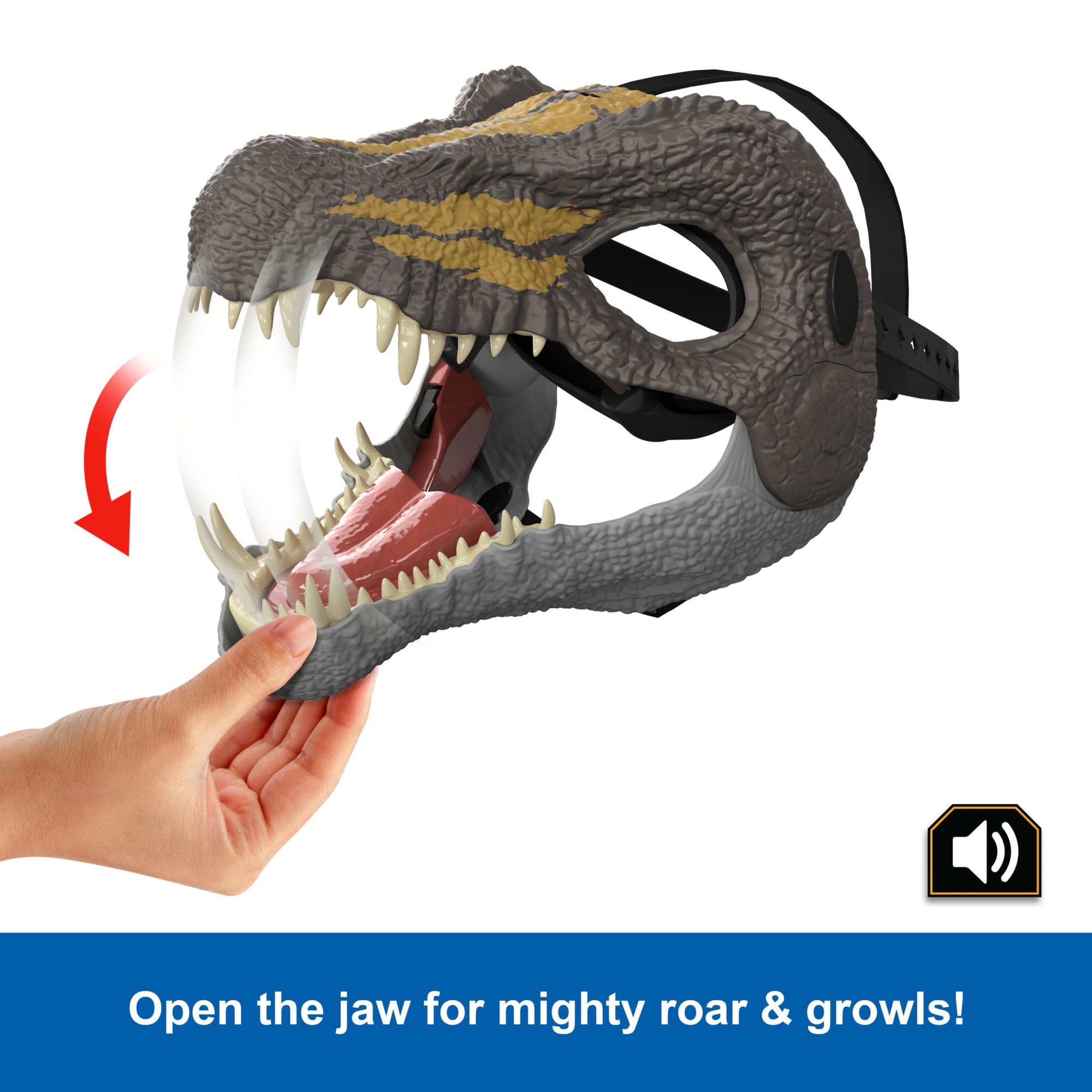 Jurassic World Rebirth Spinosaurus Dinosaur Mask. Role-Play Head Wear. Movie-Inspired Costume Gear - Image 3