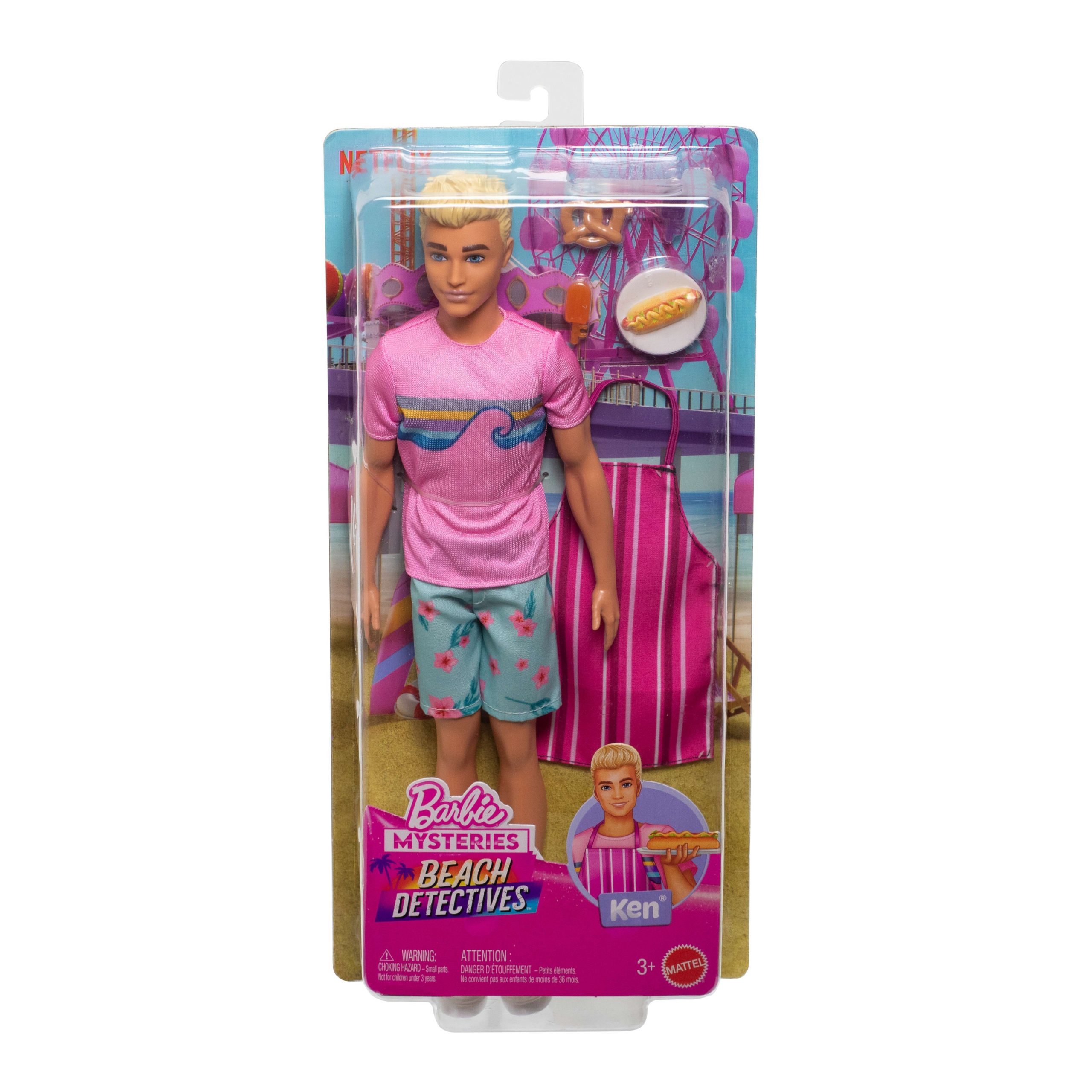 Barbie Mysteries: Beach Detectives Ken Doll in Signature Outfit With Storytelling Accessories - Image 5