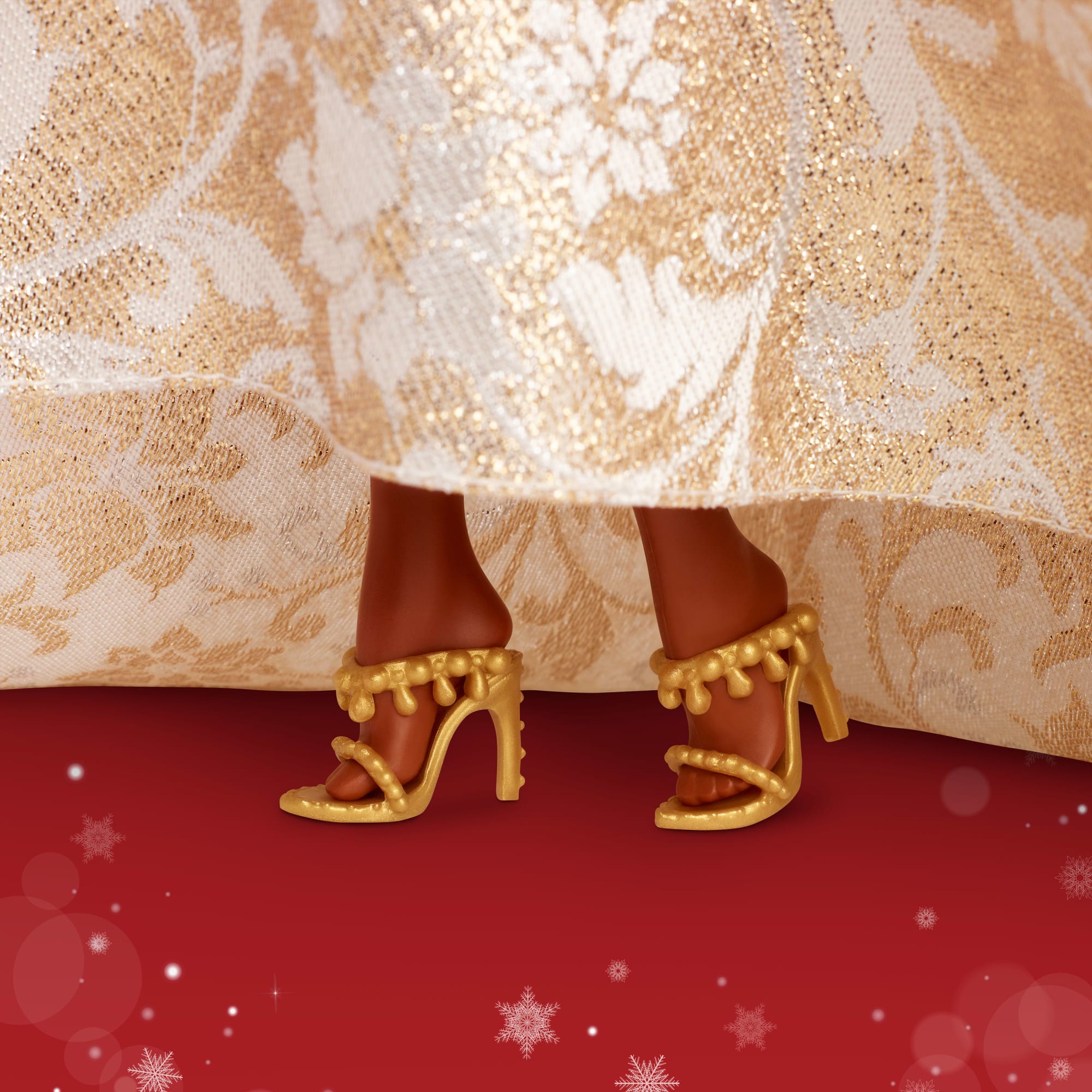 Barbie Signature 2025 Holiday Barbie Fashion Doll. Seasonal Collector. Black Hair With Silver & Gold Gown - Image 4