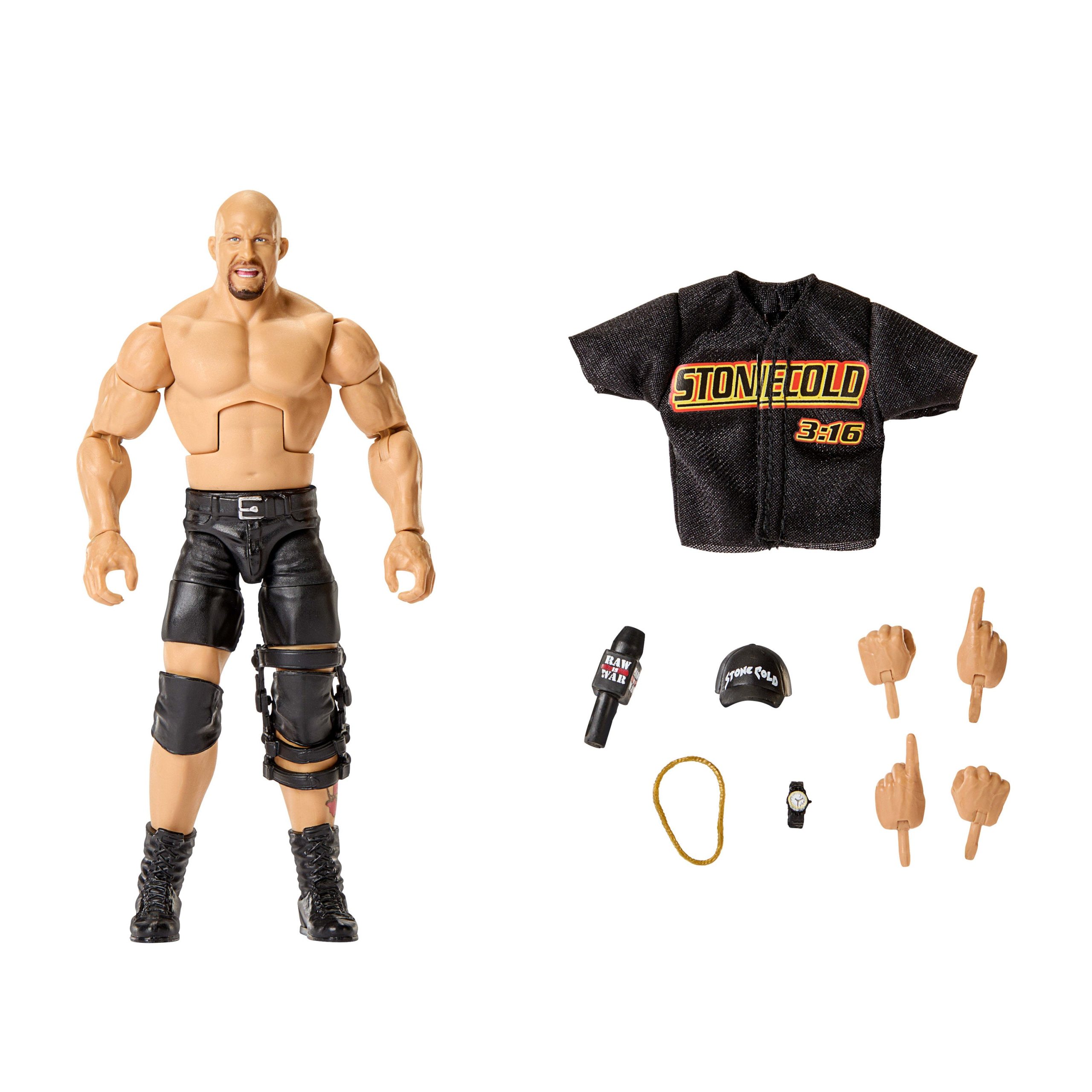 WWE Elite Stone Cold Steve Austin Action Figure. Series #122. 6-Inch Collectible With Accessories
