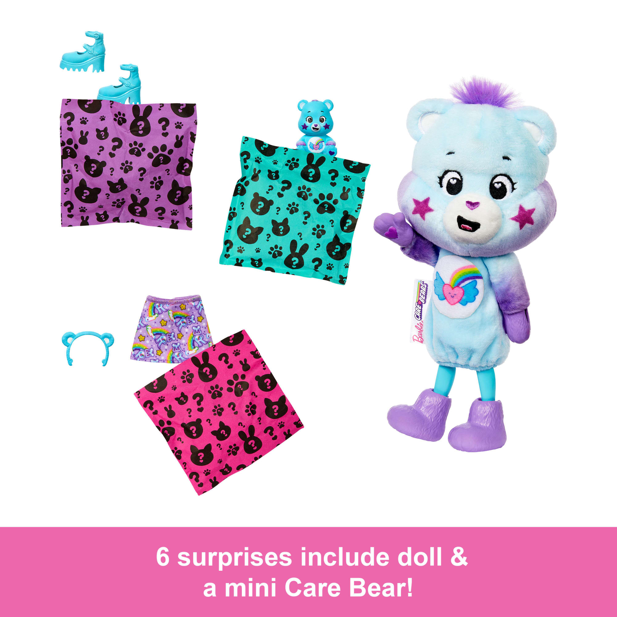 Barbie Cutie Reveal Care Bears Chelsea Small Dolls & Accessories. Series 2 - Image 3