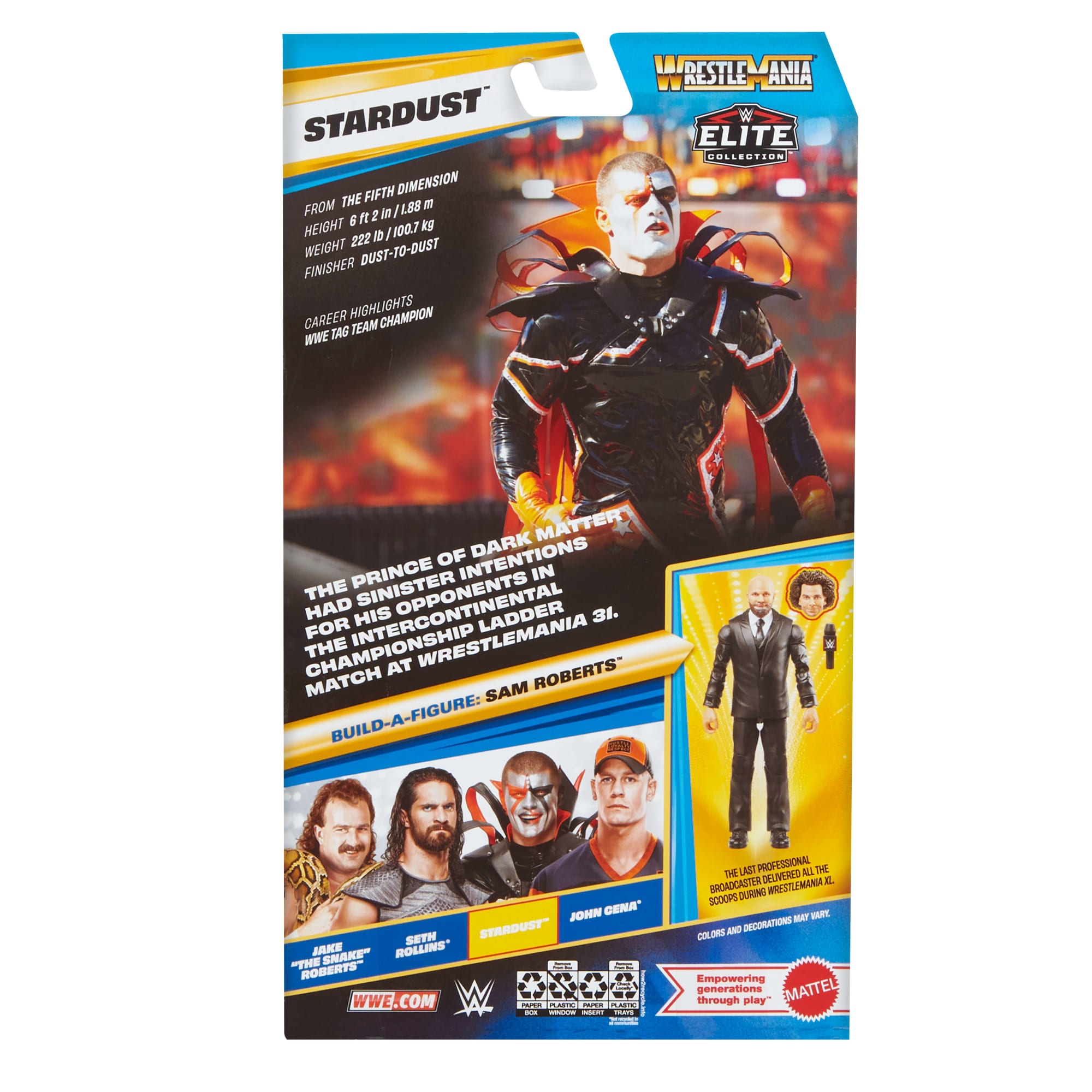 WWE Elite Collection Premium Live Event Stardust Action Figure Set. Wrestlemania Collectible - Image 6