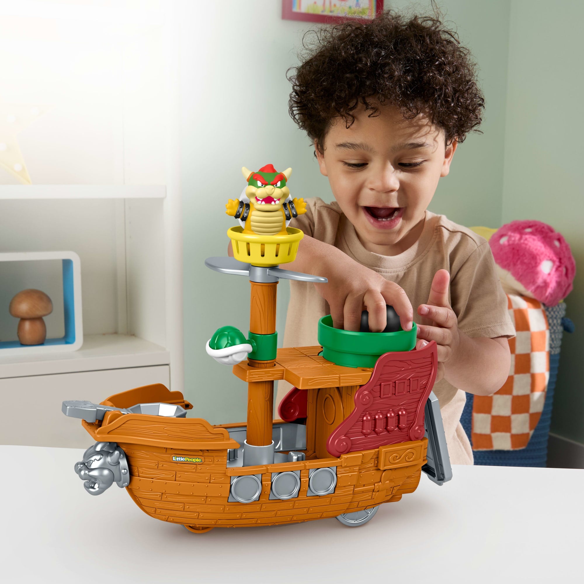 Little People Nintendo Juguete para Bebés Barco de Batalla de Bowser - Image 3