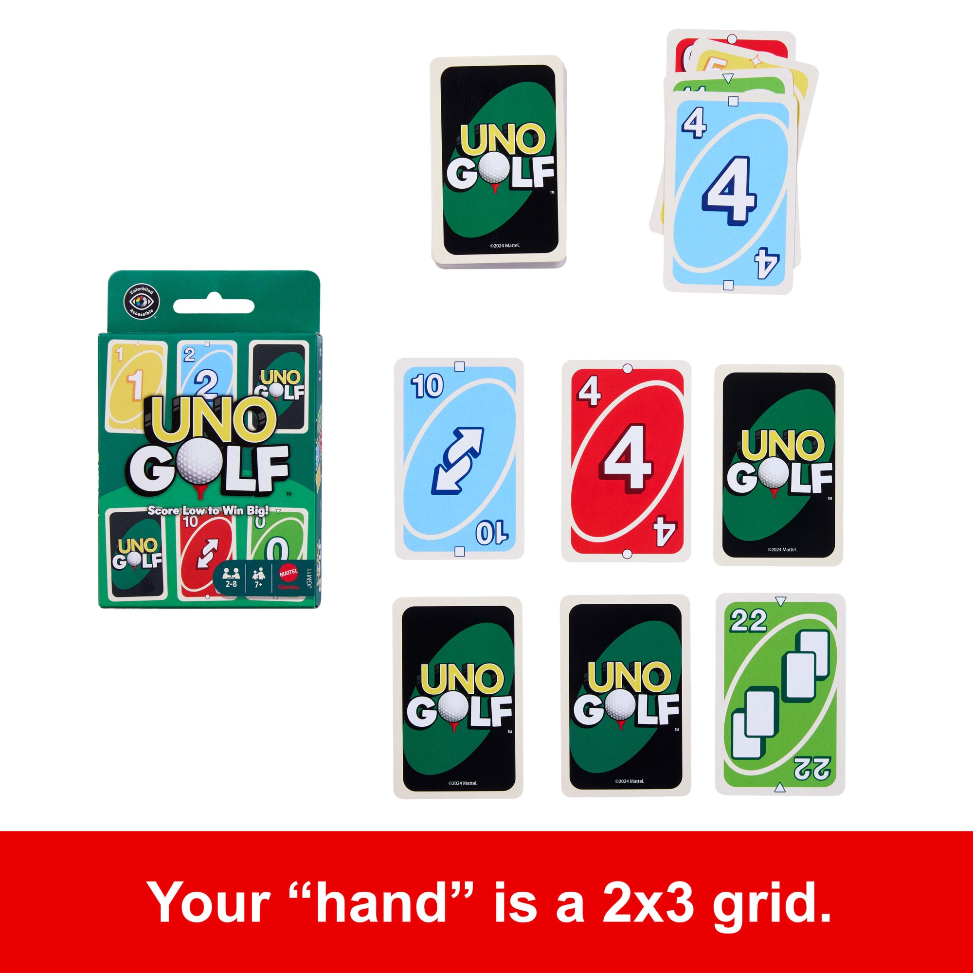 UNO Golf Card Game For Kid. Adult & Family Nights. Parties & Travel. Includes 112 Cards - Image 5