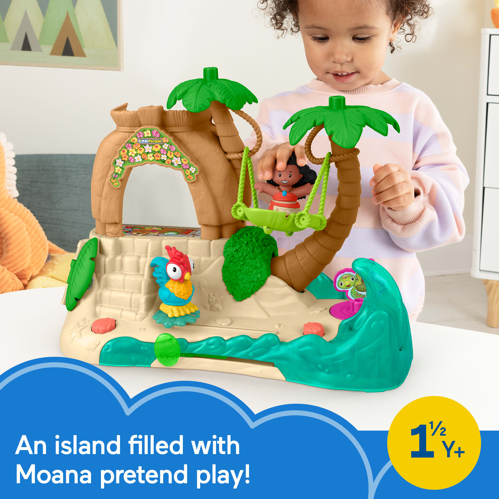 Fisher-Price Little People Disney Princess Moana Adventure Village Playset With Figures For Toddlers - Image 2