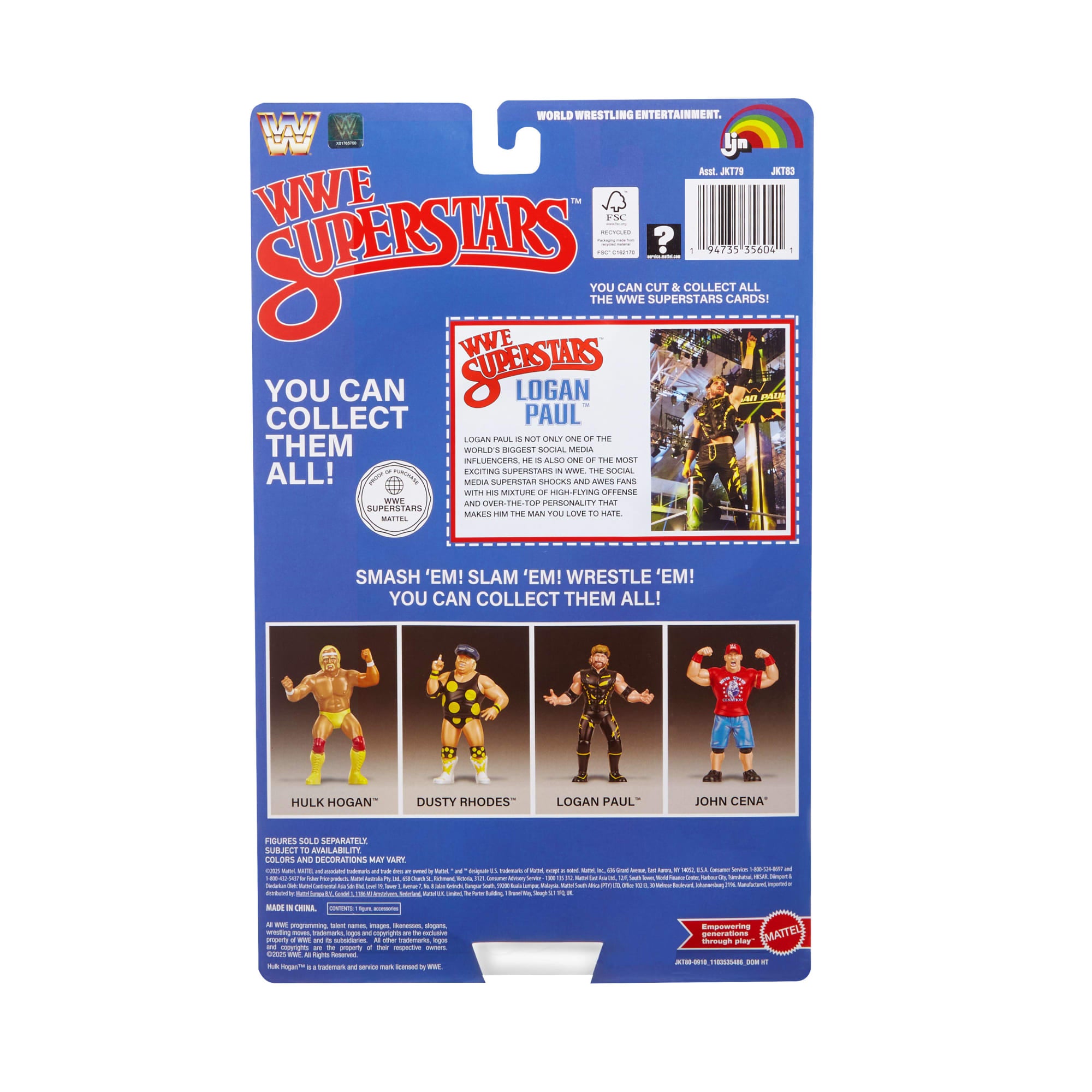 LJN WWE Superstars Logan Paul Action Figure - Image 6
