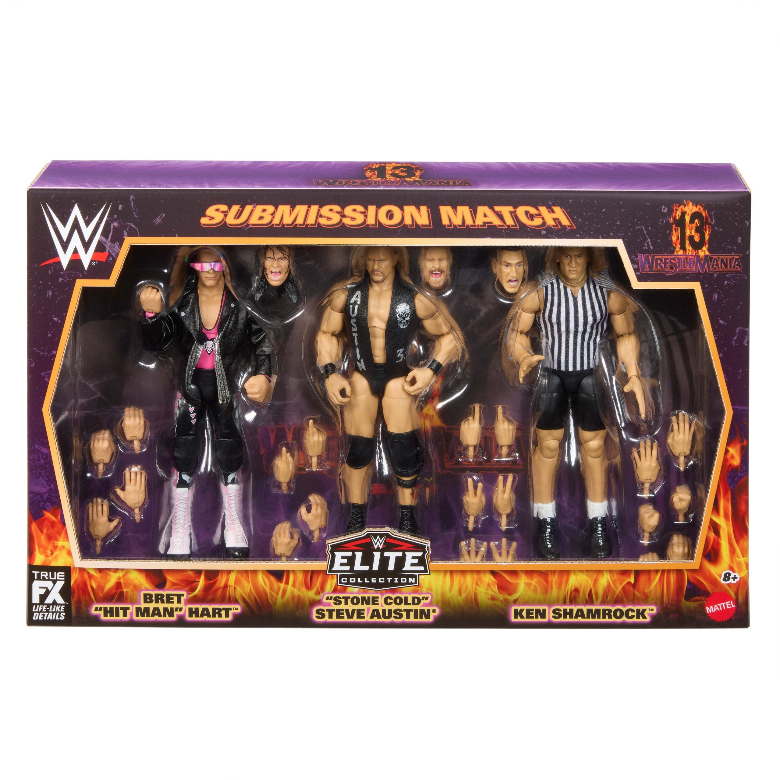 WWE Elite Legacy Submission Match 3 Action Figures & Accessories Set. 6-Inch Collectible - Image 2