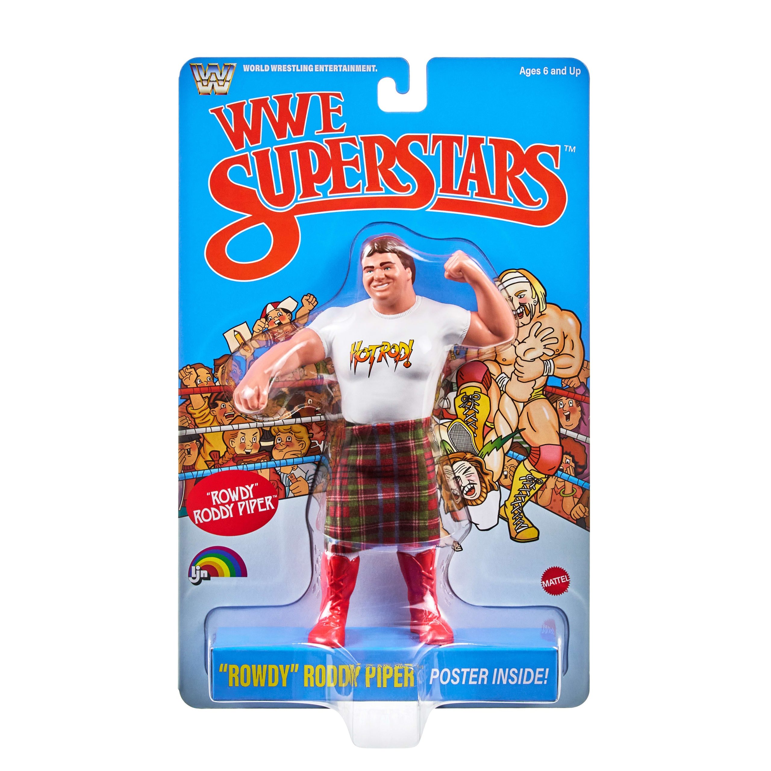 LJN WWE Superstars Rowdy Roddy Piper Action Figure - Image 6