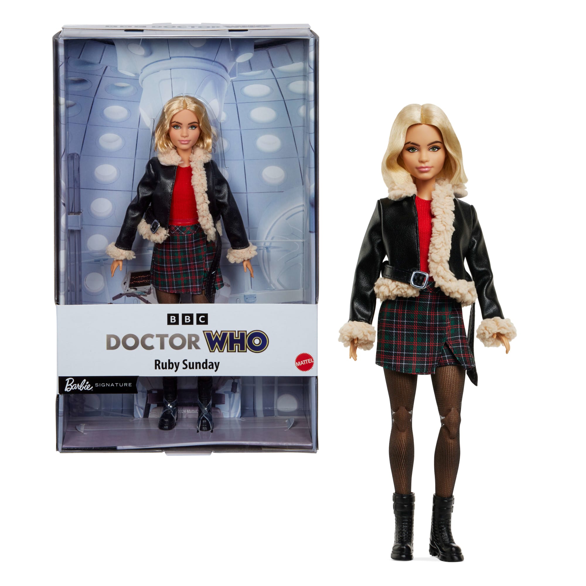 Ruby Sunday Barbie Doll. Dr. Who Collectible With Doll Stand & Certificate Of Authenticity