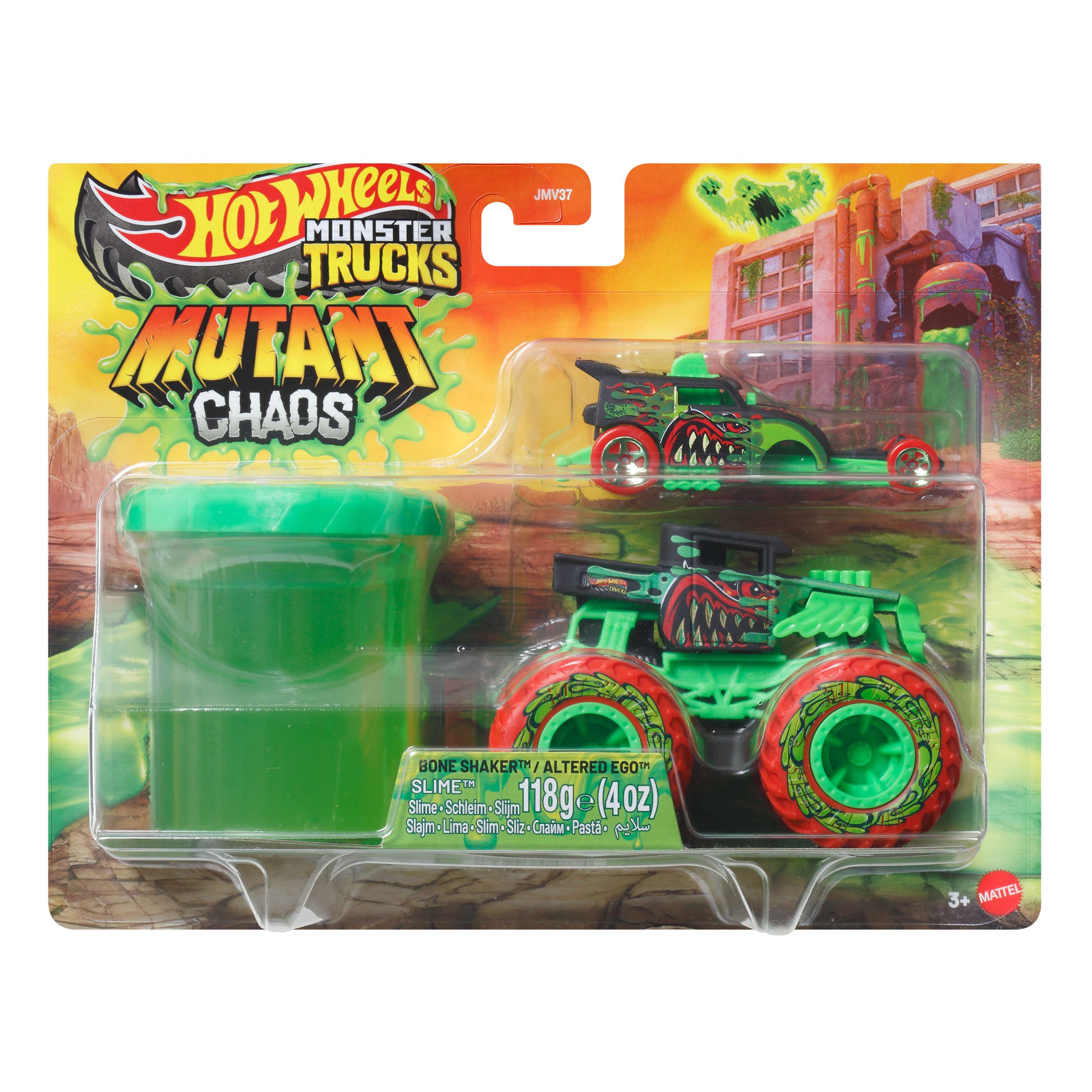 Hot Wheels Monster Trucks Mutant Chaos Toy Truck. Die-Cast Car & 4 Oz. Of Slime - Image 6