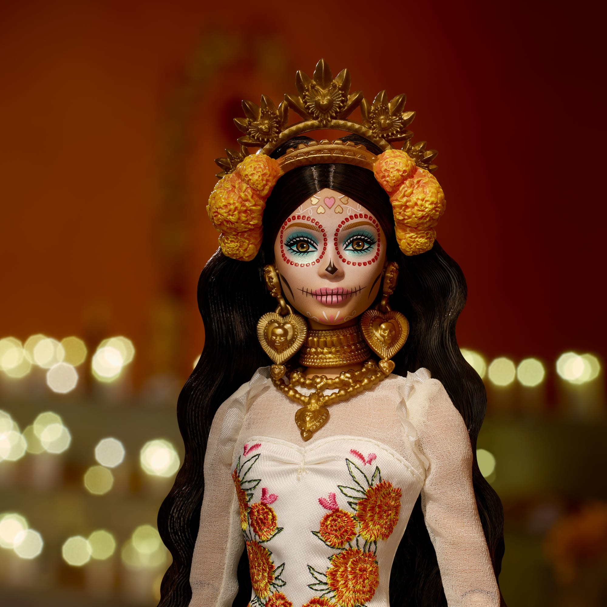 Barbie Signature Día De Muertos 2025 Collectible Doll in Ruffled Cream Gown - Image 2
