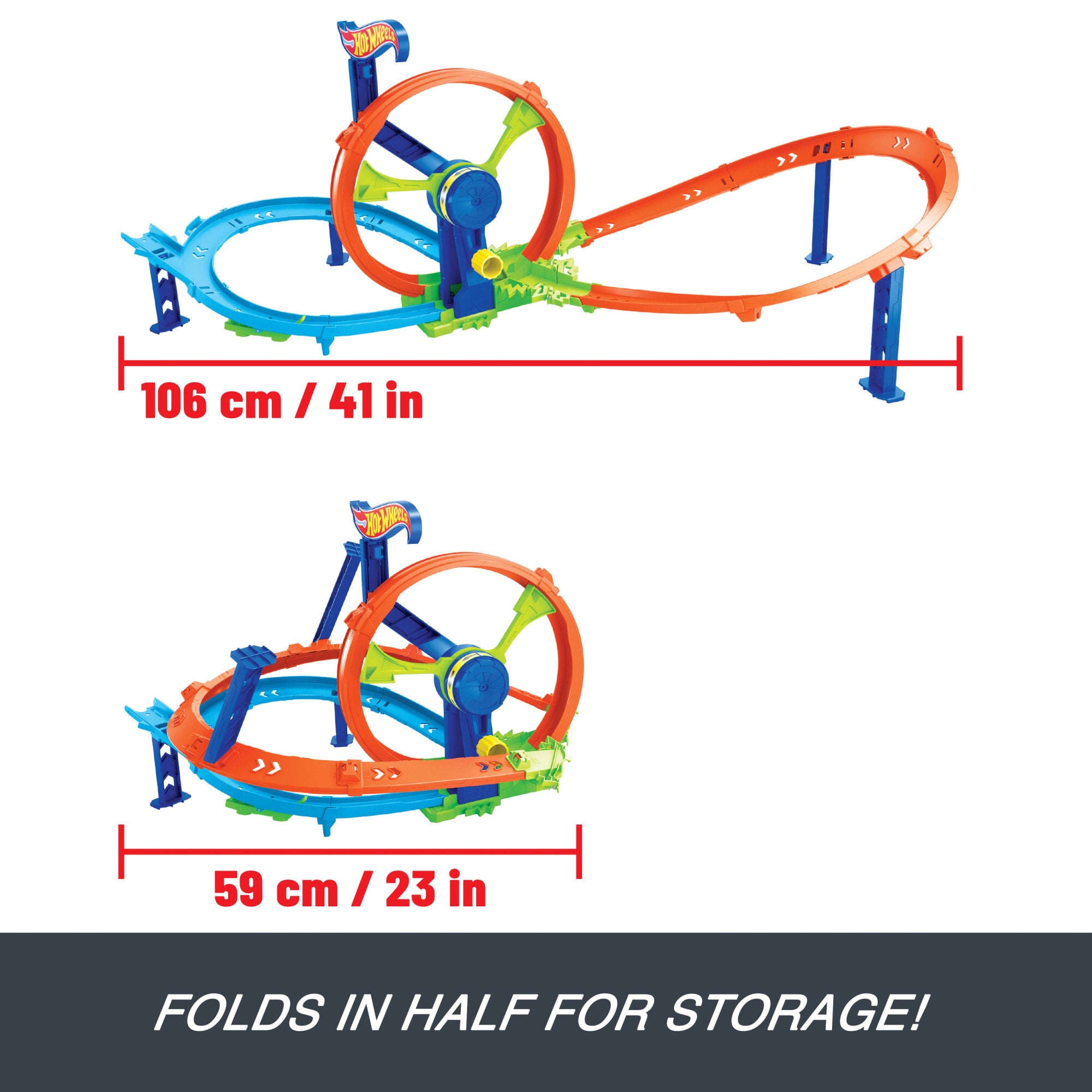 Hot Wheels Rapid Launch & Loop Playset With 1:64 Scale Die-Cast Toy Car. Crash & Track Set - Image 5