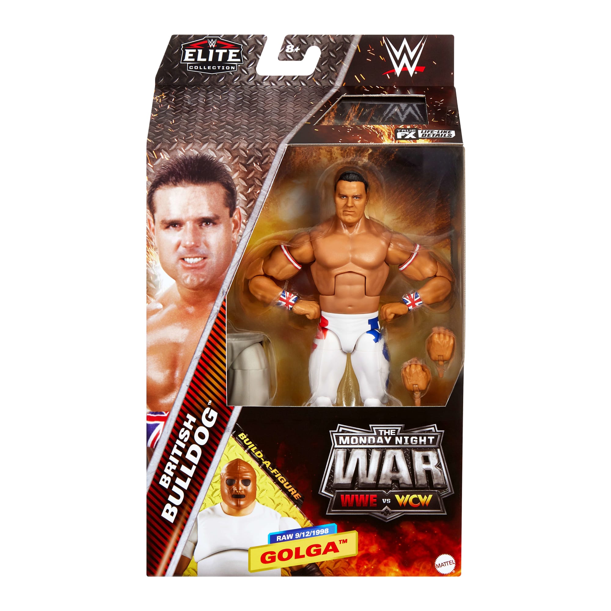 WWE Elite Collection Monday Night War British Bulldog Action Figure & Plus Golga Build-A-Figure Parts - Image 10