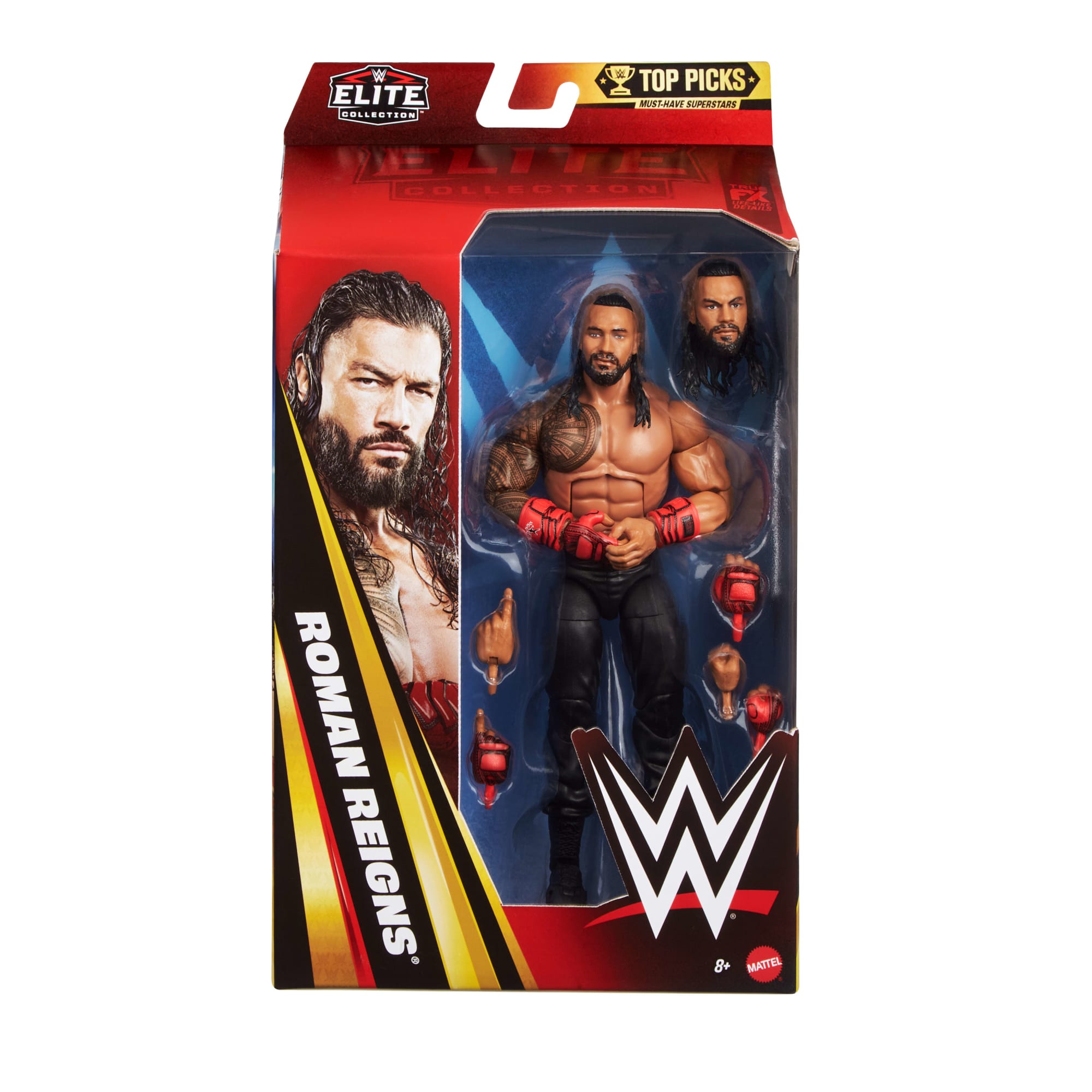 WWE Elite Collection Top Picks Roman Reigns Action Figure & Accessories. 6-Inch Collectible Set - Image 2