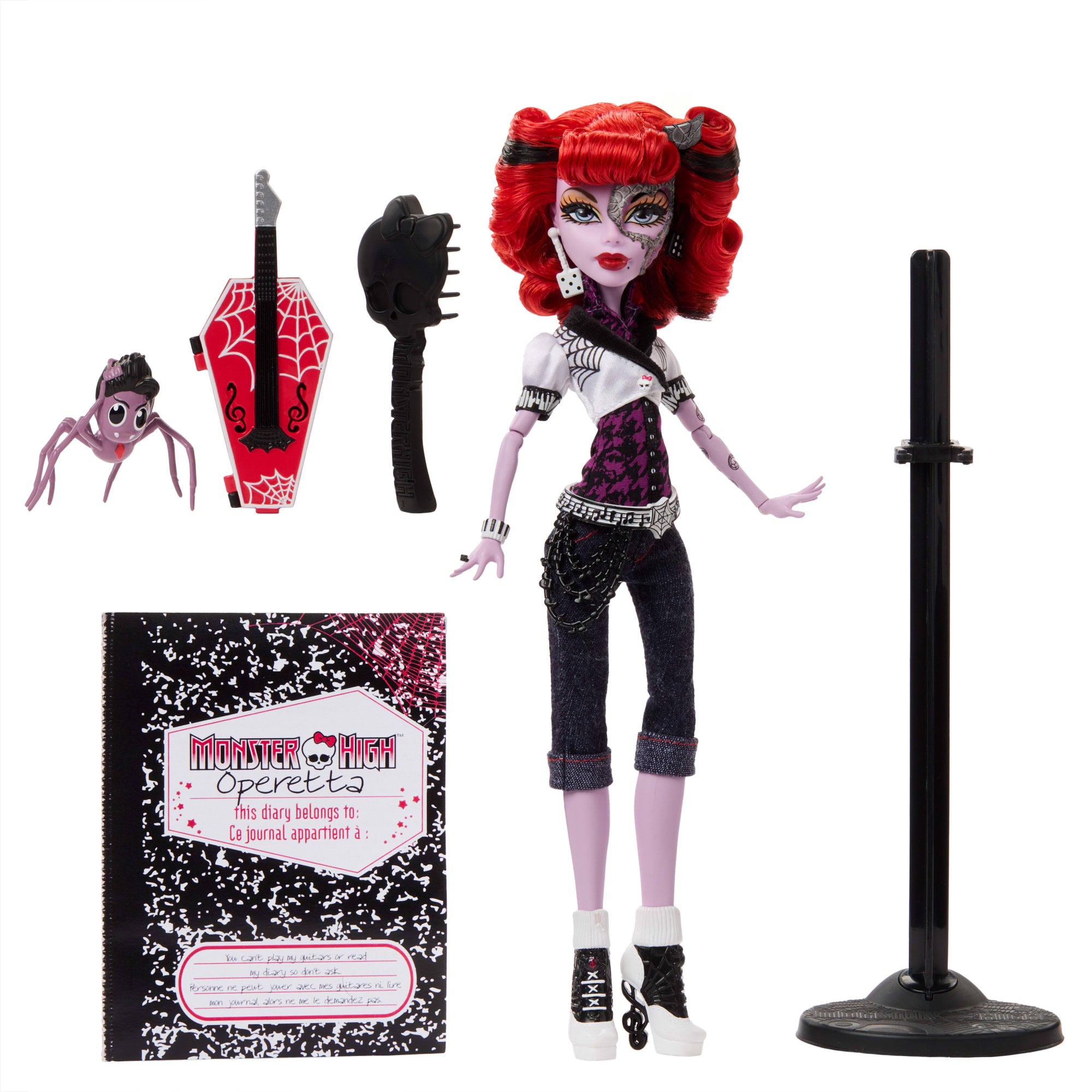 Monster High Boo-Riginal Creeproduction Operetta Doll With Diary. Doll Stand And Pet - Image 6