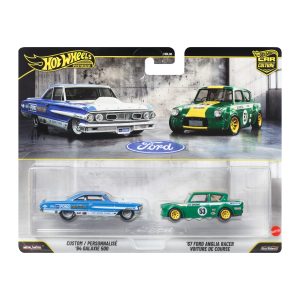 Hot Wheels Premium Car Culture 2-Pack Custom / Personnalisé '64 Galaxie 500 & '67 Ford Anglia Racer Voiture De Course