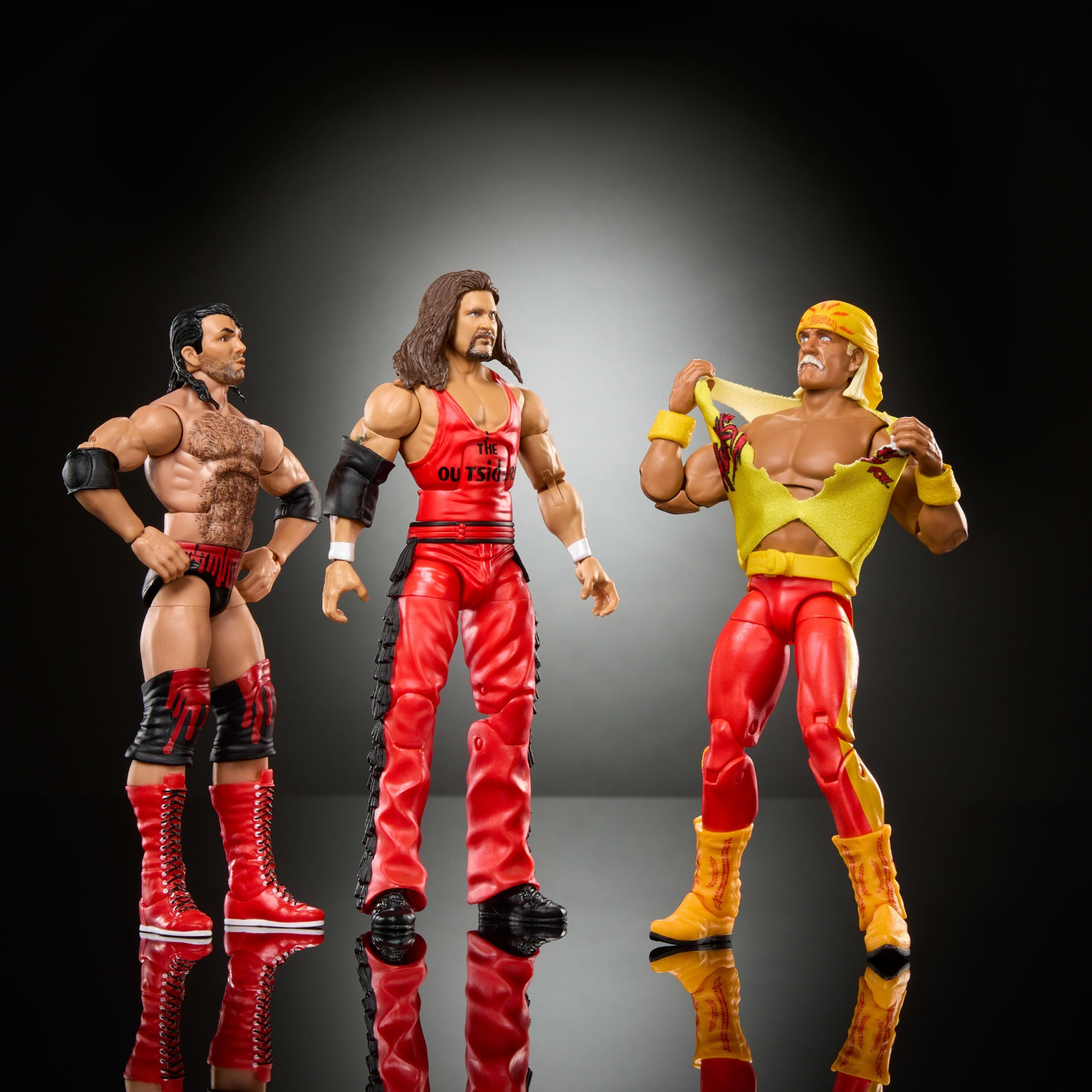 WWE Elite Scott Hall Kevin Nash Hulk Hogan Action Figures - Image 5
