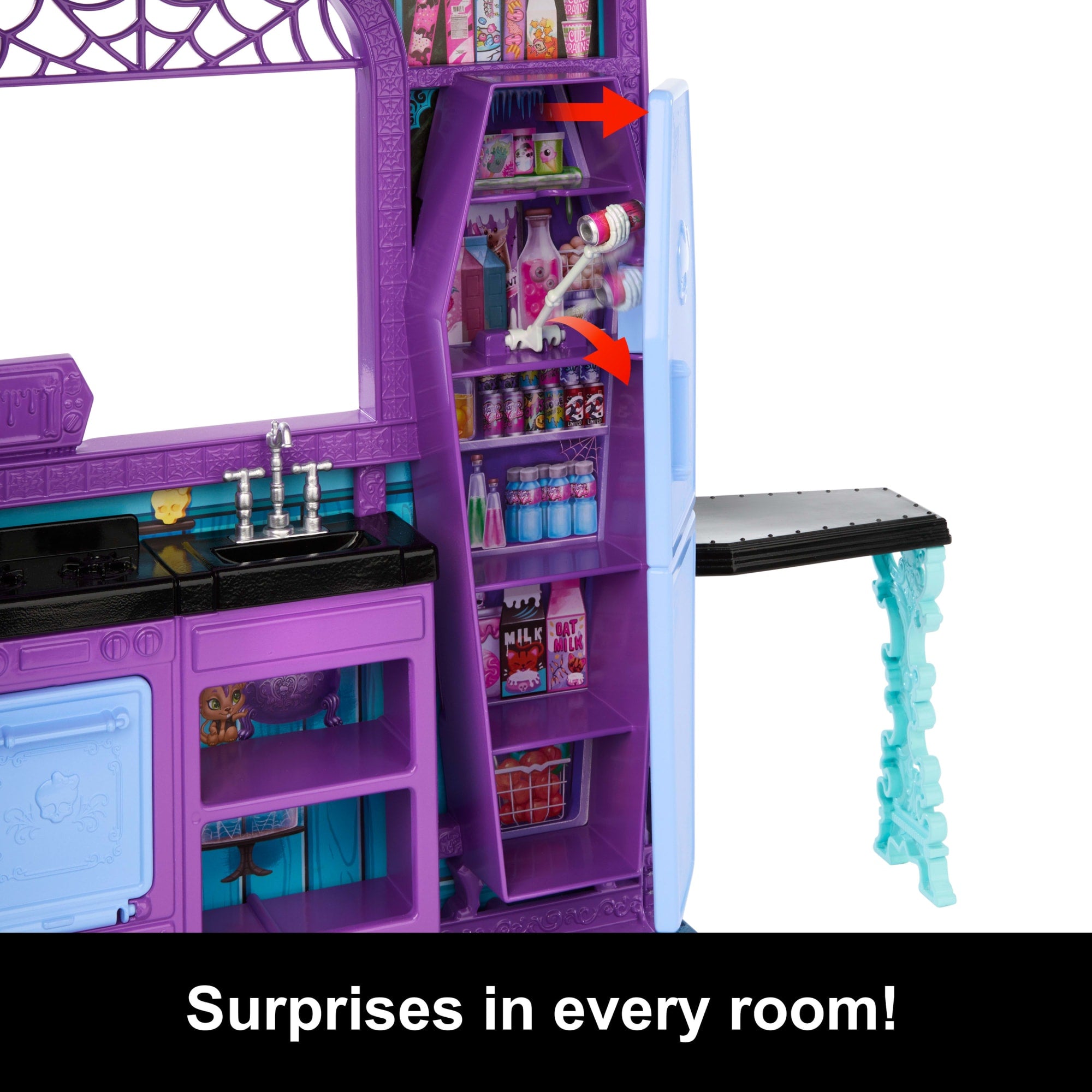 Monster High Boo-Tique Hotel Doll House With Spooky Surprises in EVery Room And 13+ Accessories - Image 3