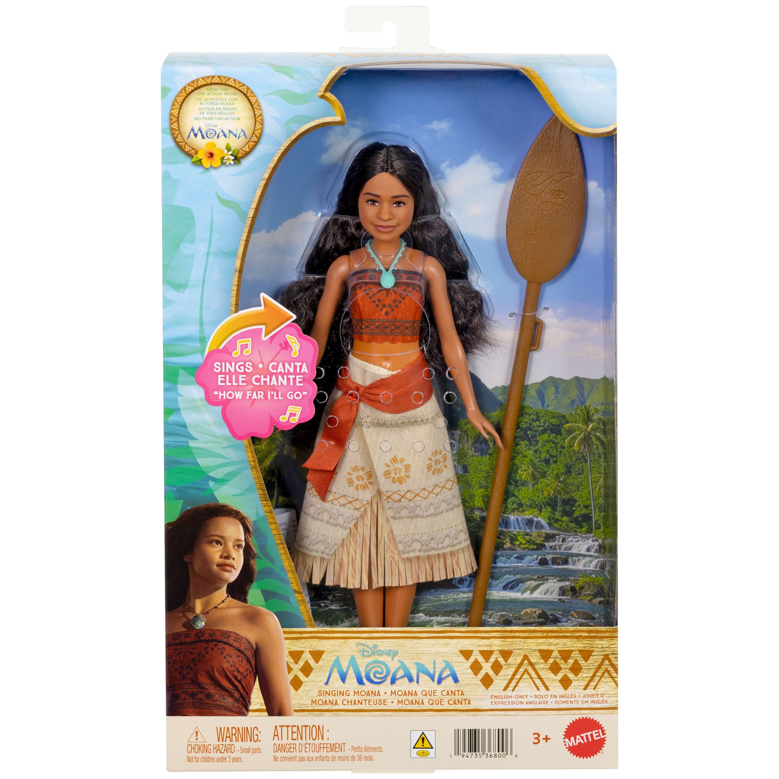 Mattel Disney Moana Singing Fashion Doll Sings How Far I'Ll Go Inspired By Live Action Movie - Image 6
