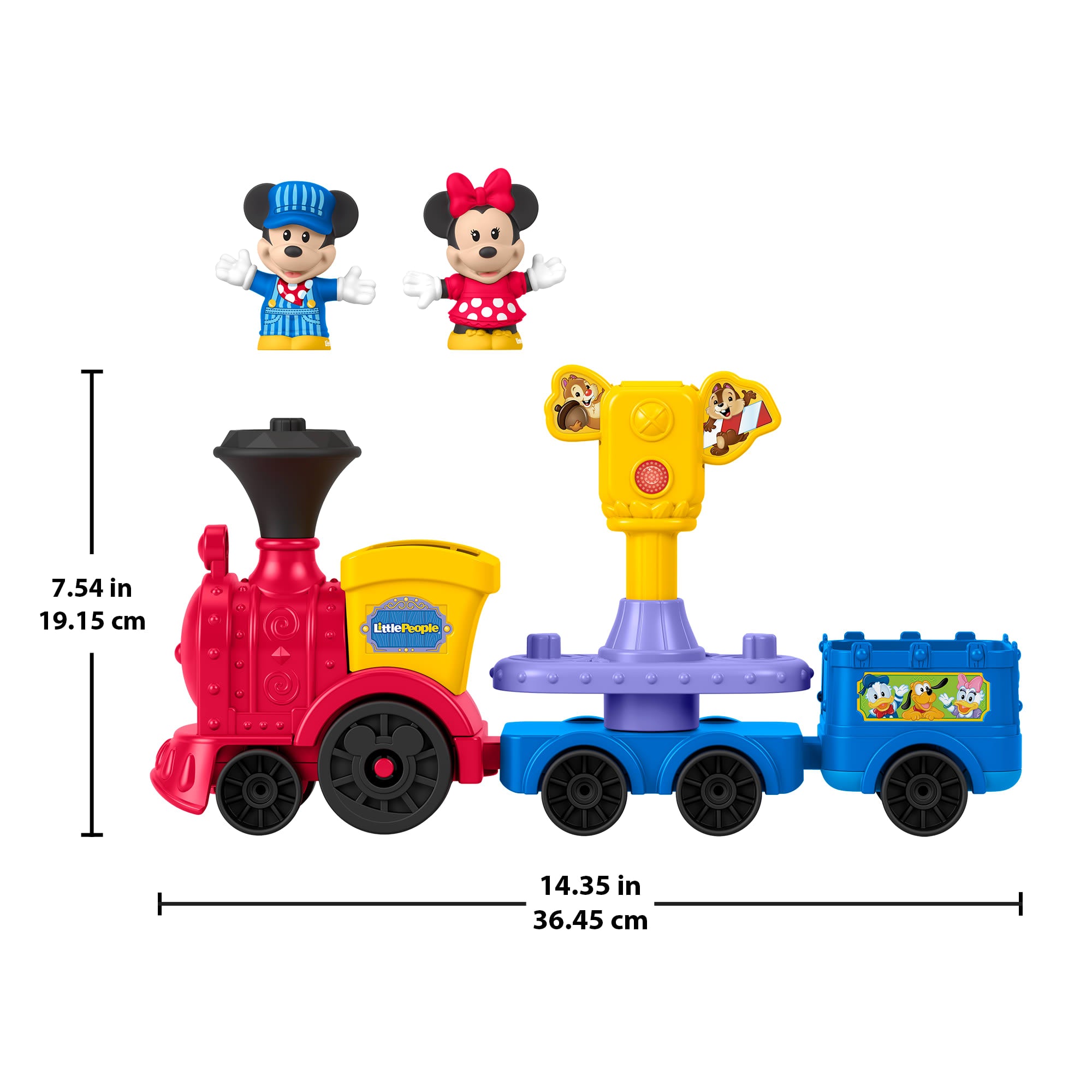 Fisher-Price Little People Disney Jr Mickey & Minnie Musical Train Toddler Toy With 2 Figures - Image 6