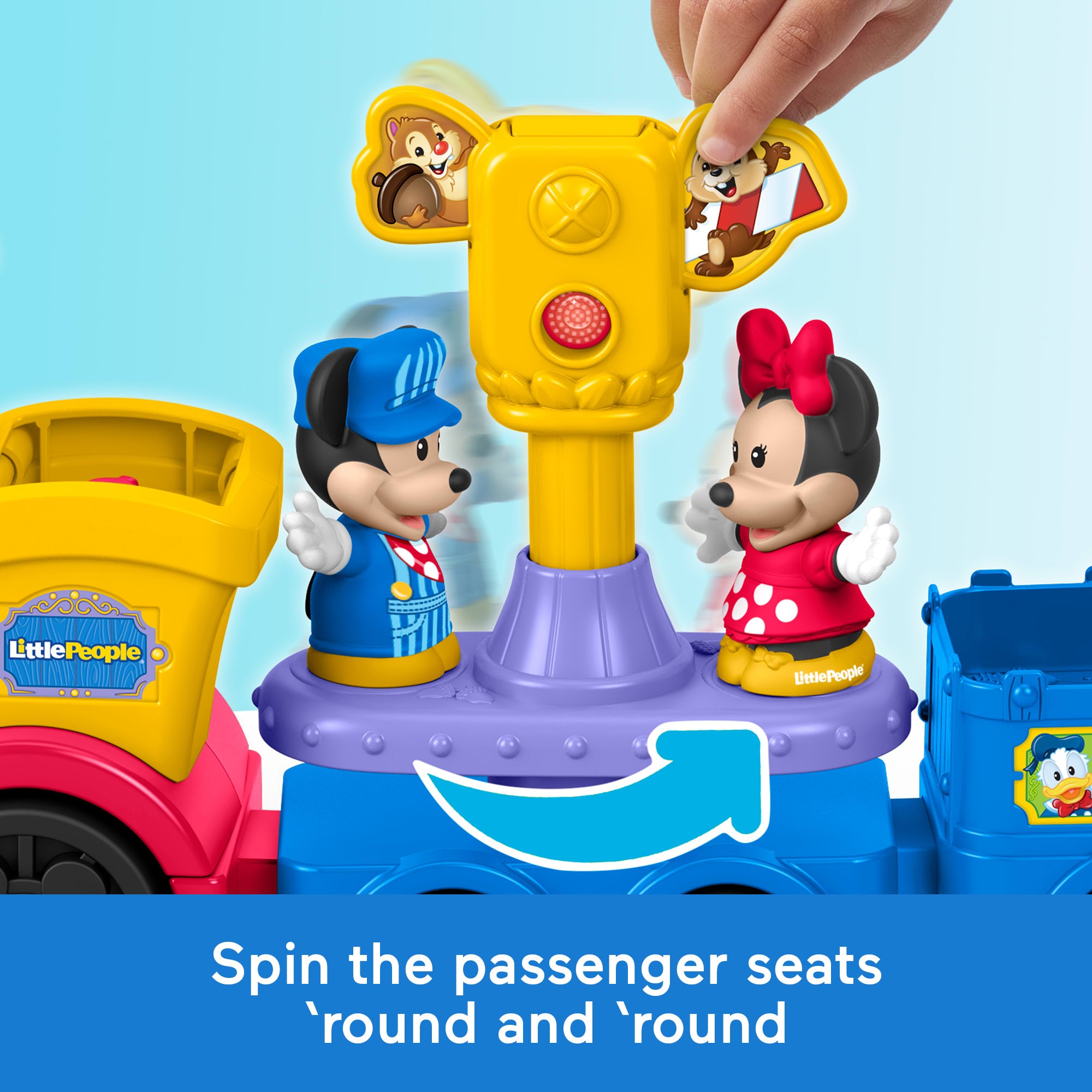 Fisher-Price Little People Disney Jr Mickey & Minnie Musical Train Toddler Toy With 2 Figures - Image 4