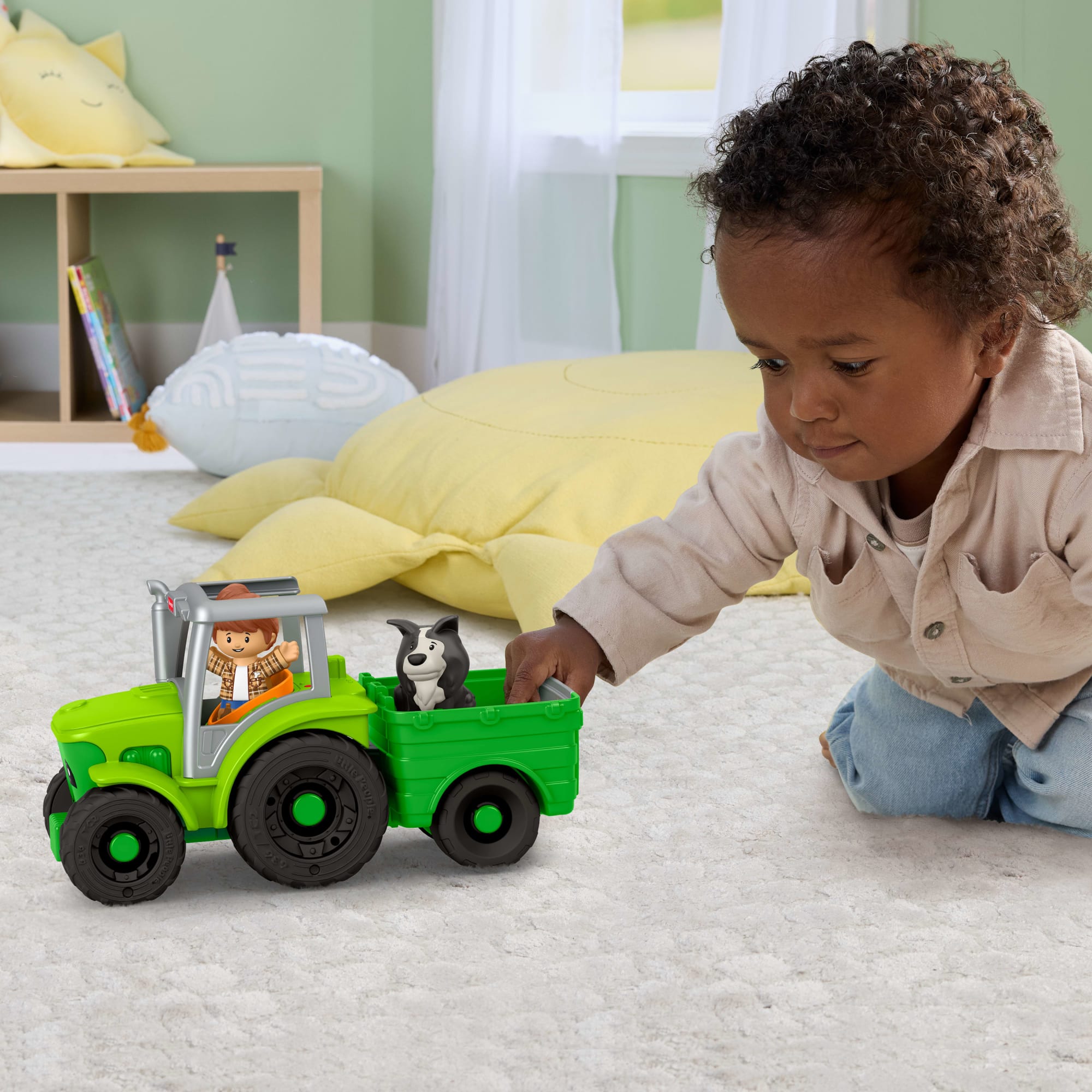Fisher-Price Little People Tracteur à Pousser. Multilingue - Image 2