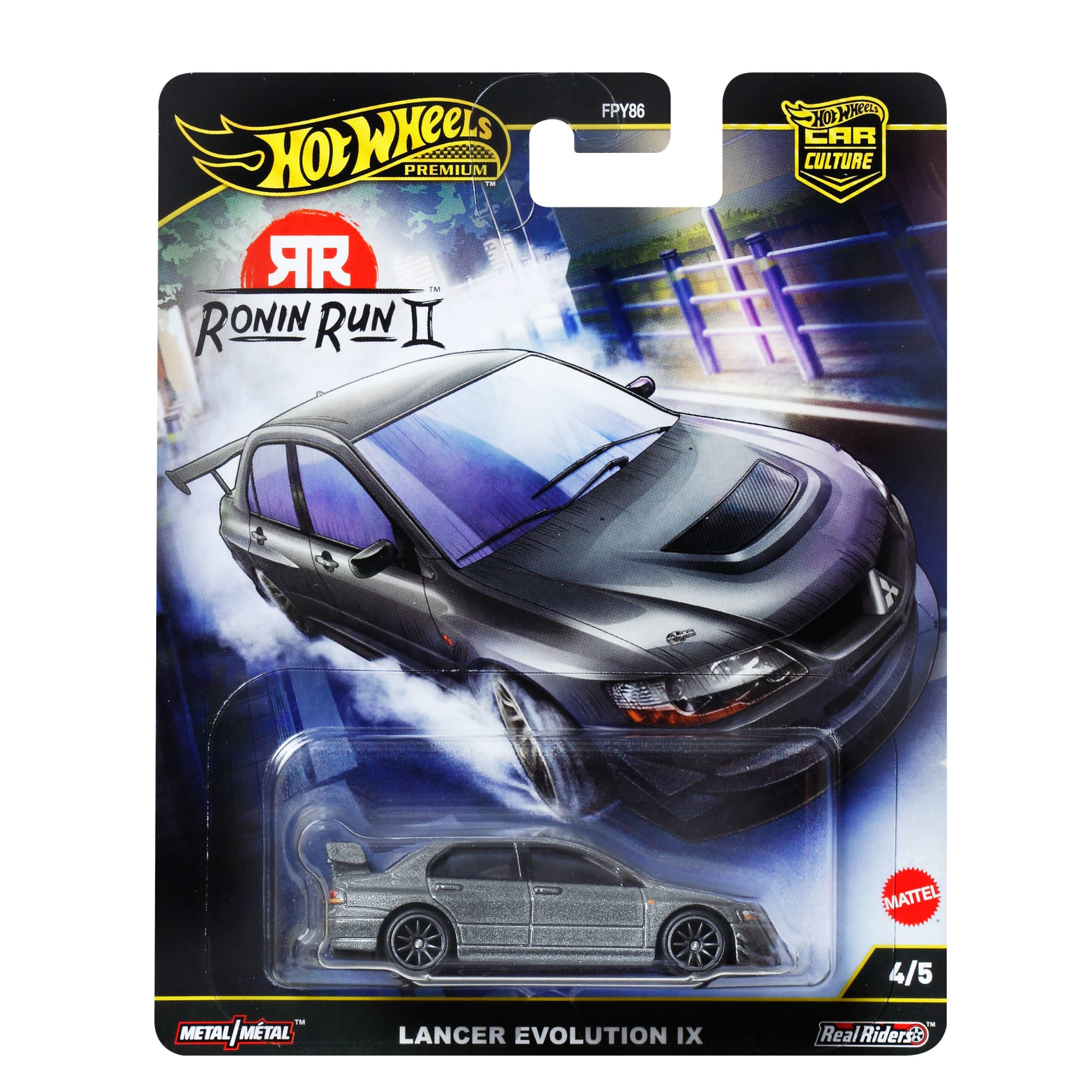 Hot Wheels Premium Car Culture Ronin Run 2 Mitsubishi Lancer Evolution Ix 1:64 Scale Collectible - Image 6