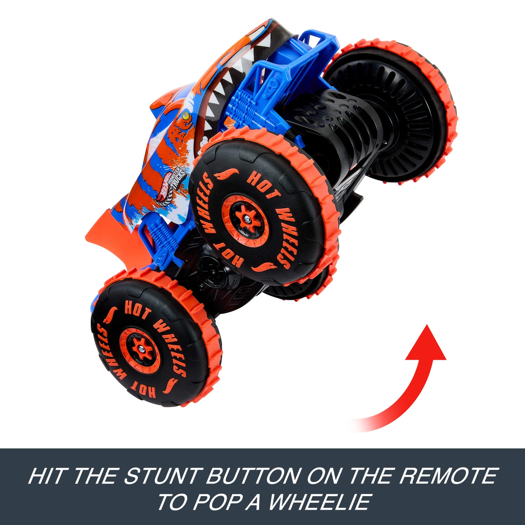 Hot Wheels Monster Trucks Tiger Shark Climber RC Vehicle. Battery-Powered Remote-Control Toy Truck - Image 3